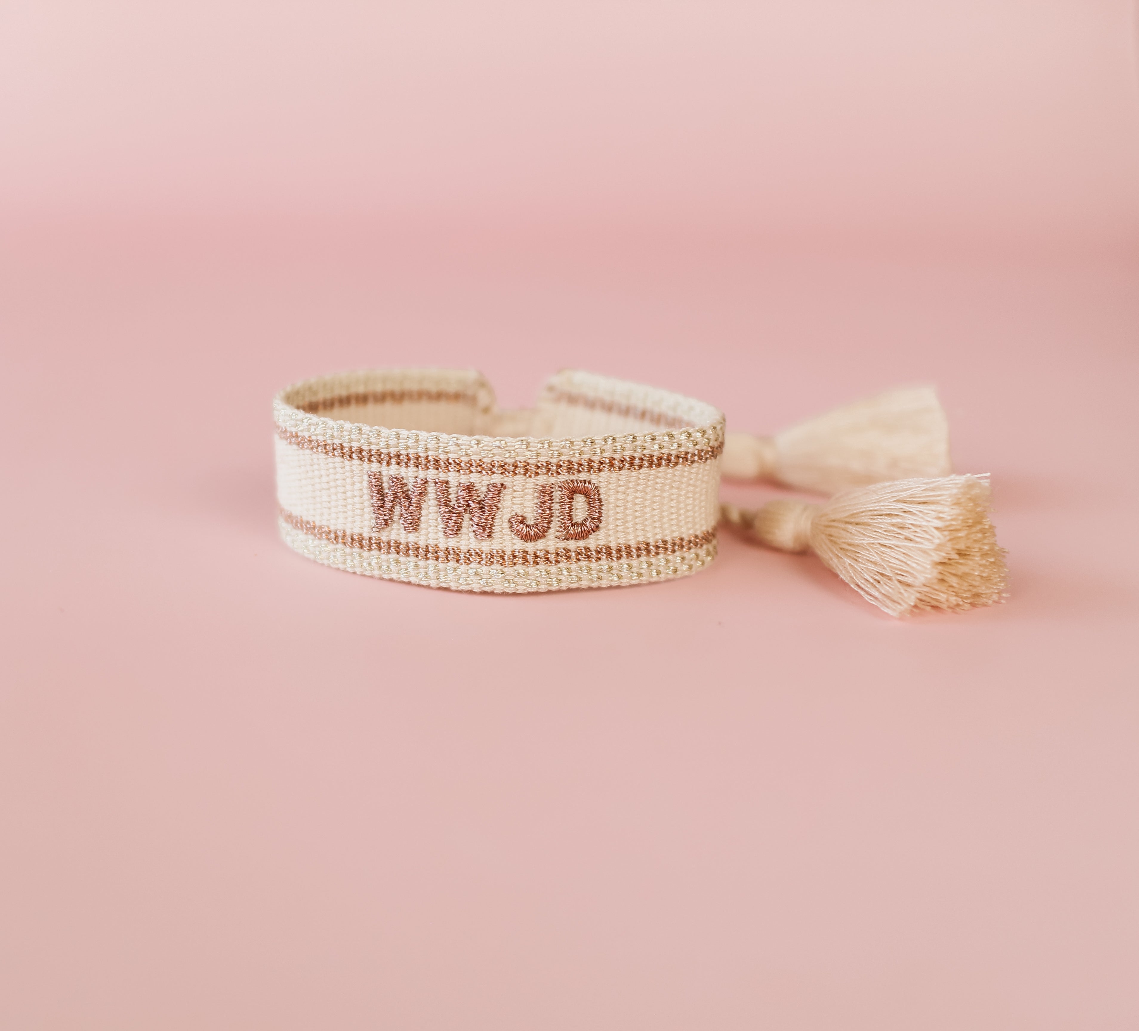 WWJD Embroidered Bracelet