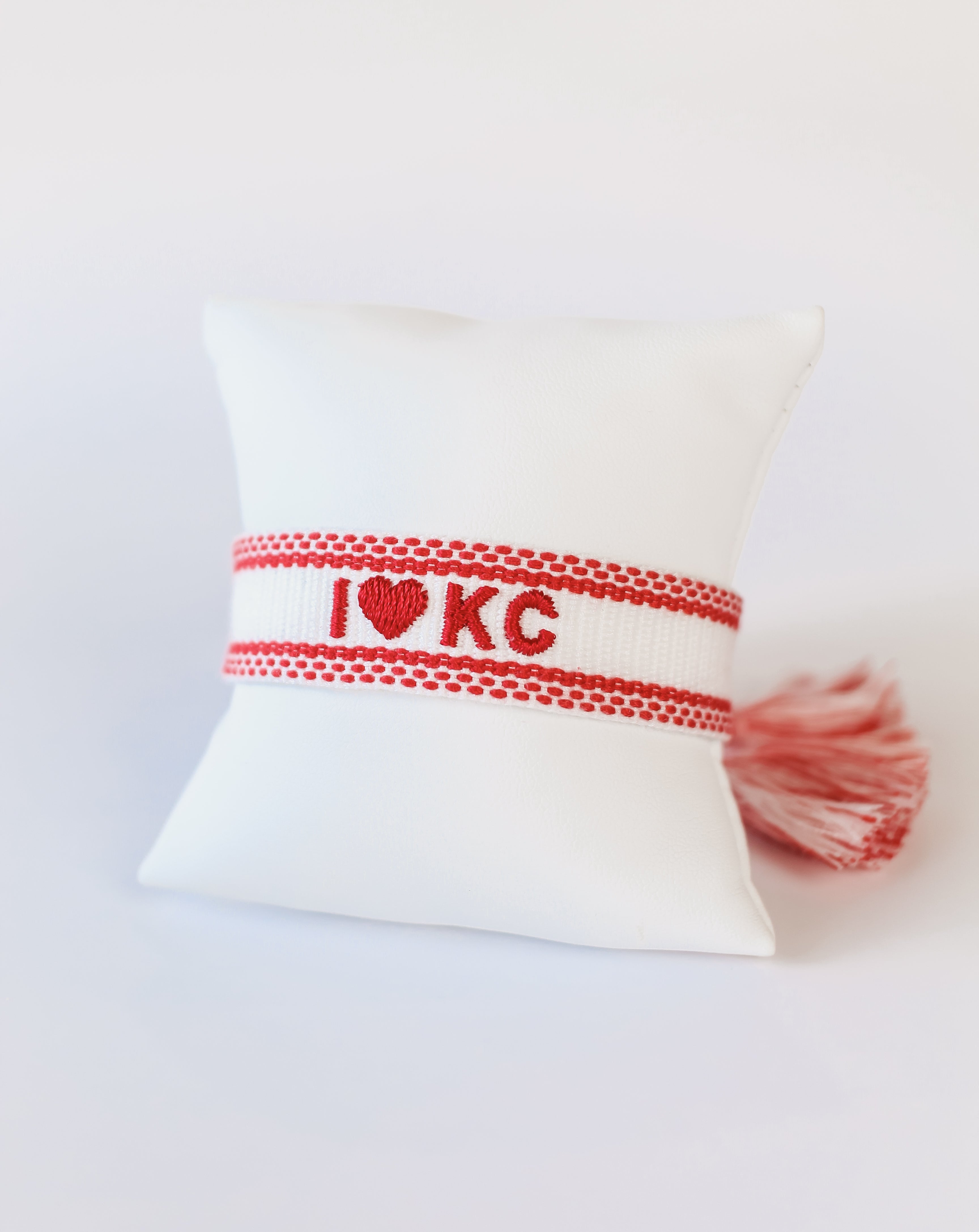 I Heart KC Embroidered Bracelet