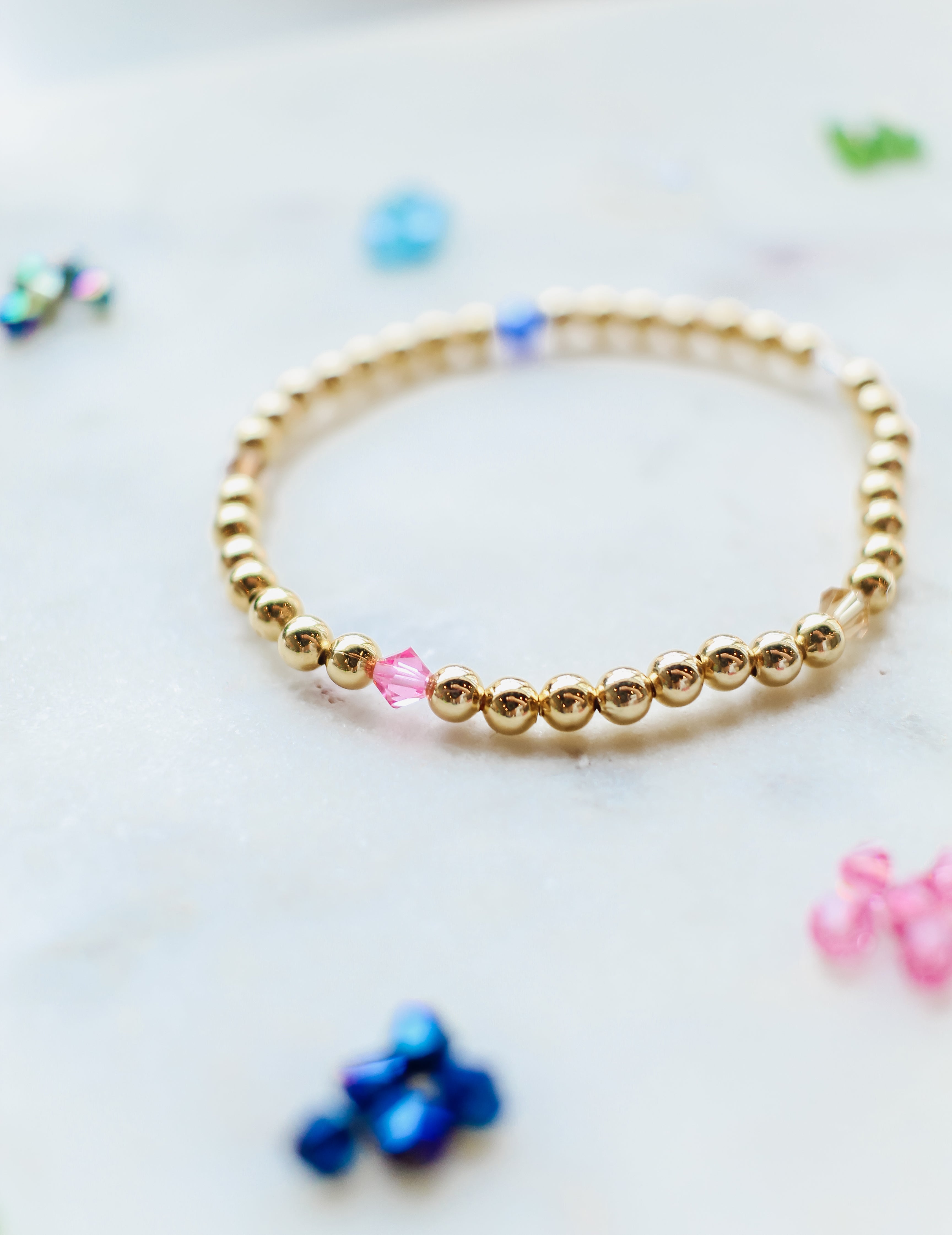 14k Gold Filled Birthstone Bracelet
