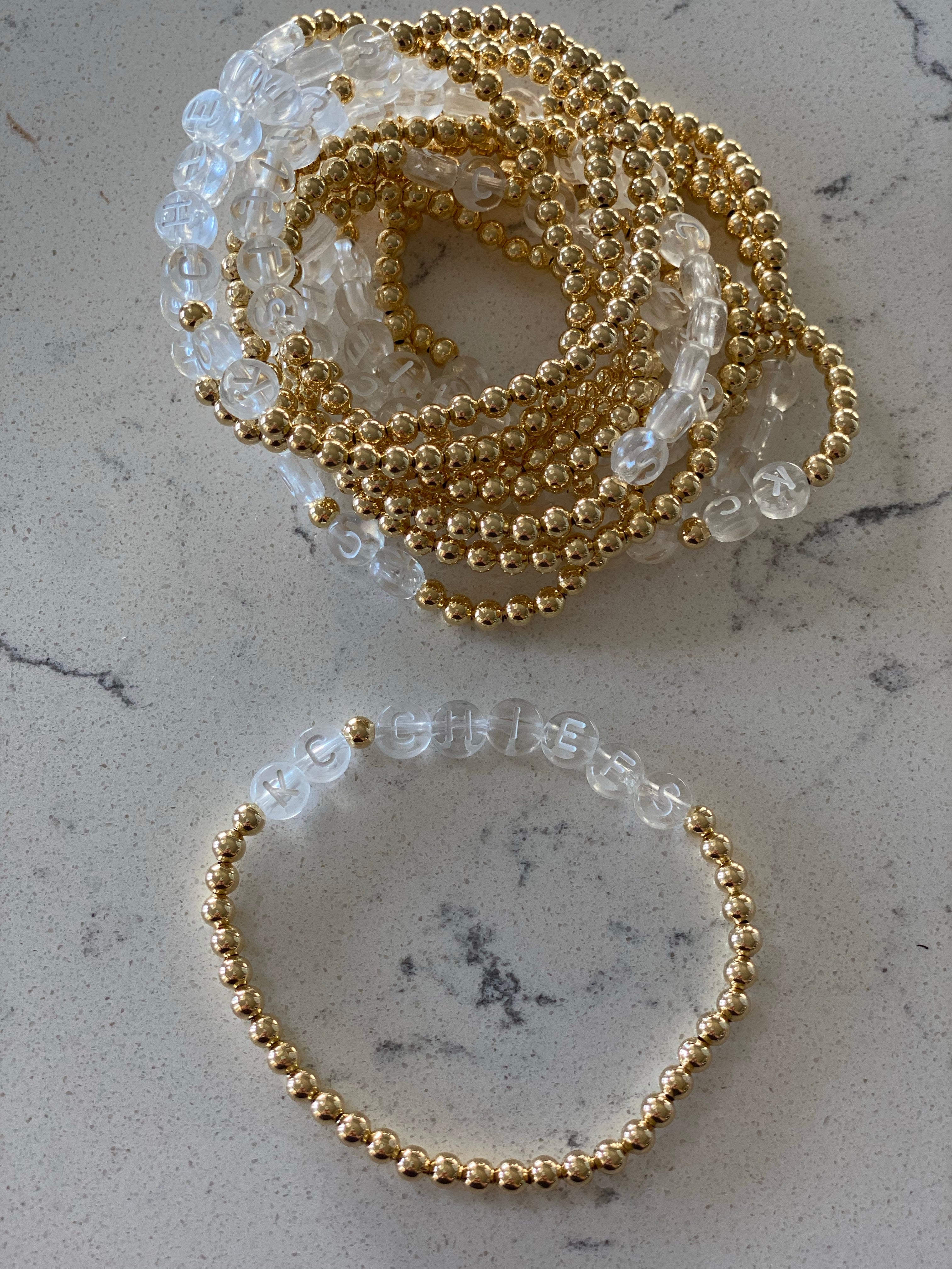 KC Chiefs Gold Bracelet - ONIE + SKY
