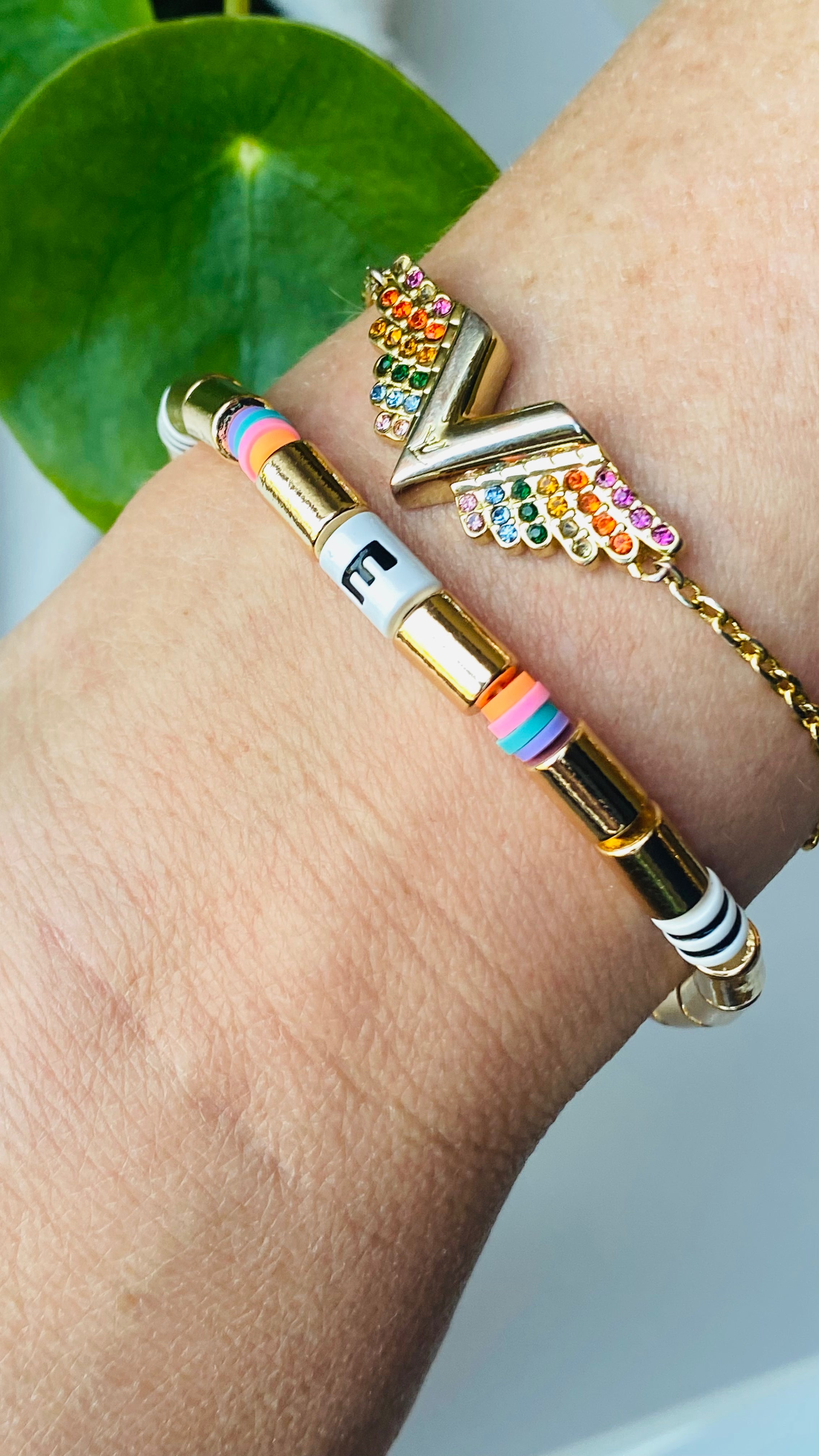 Boho Initial Enamel Bracelet - ONIE + SKY