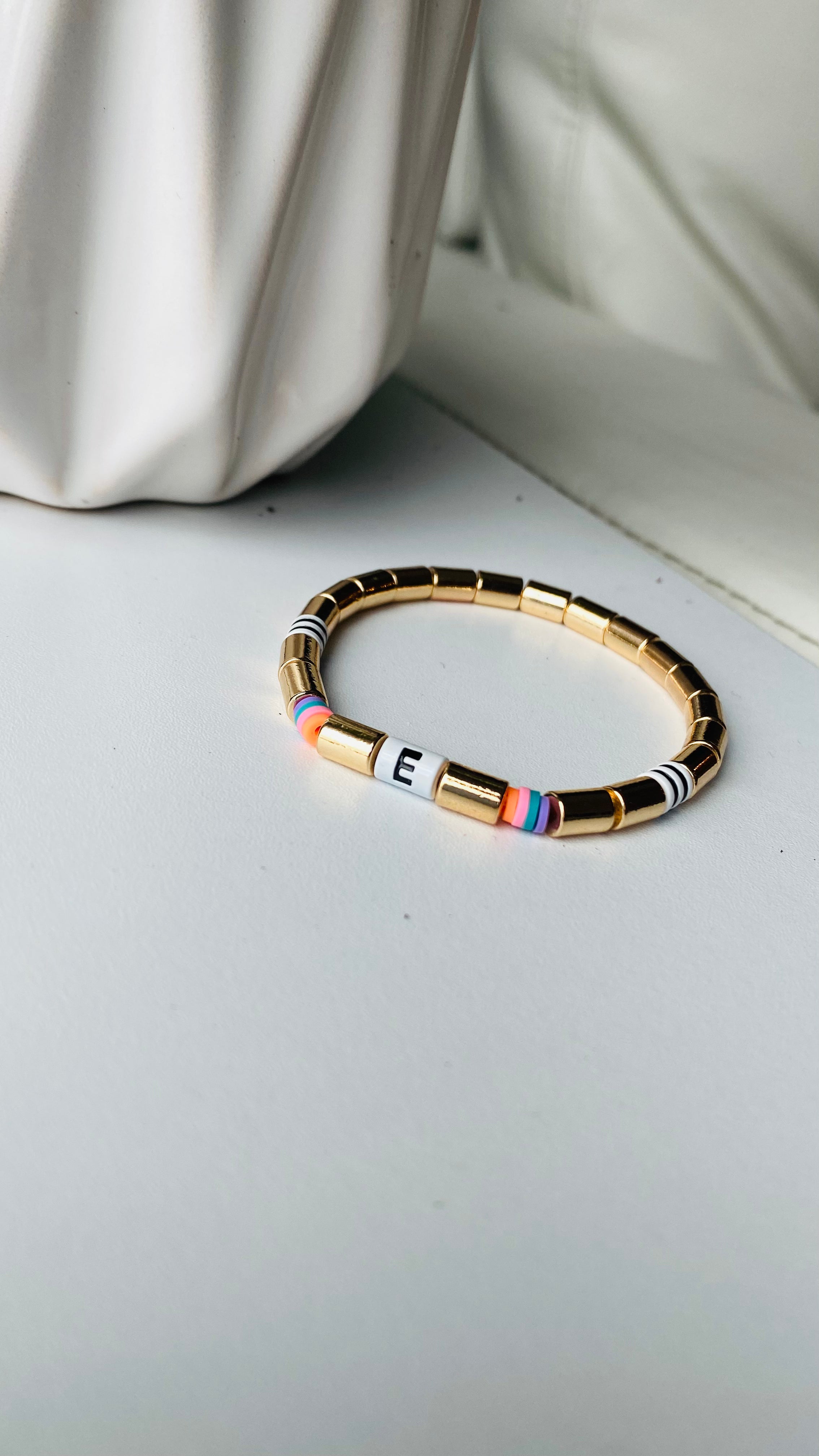 Boho Initial Enamel Bracelet - ONIE + SKY