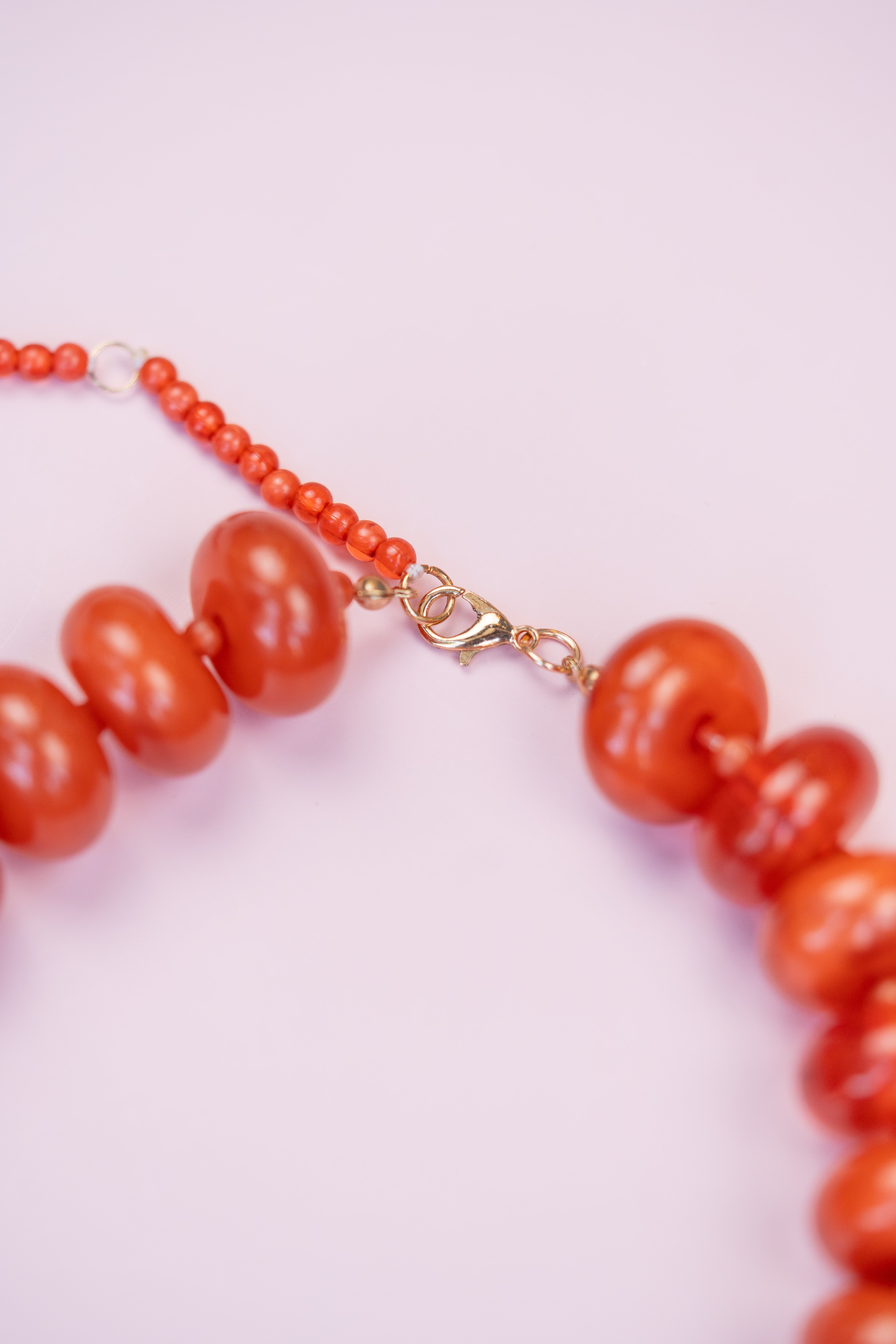Red Chunky Acrylic Bead Necklace