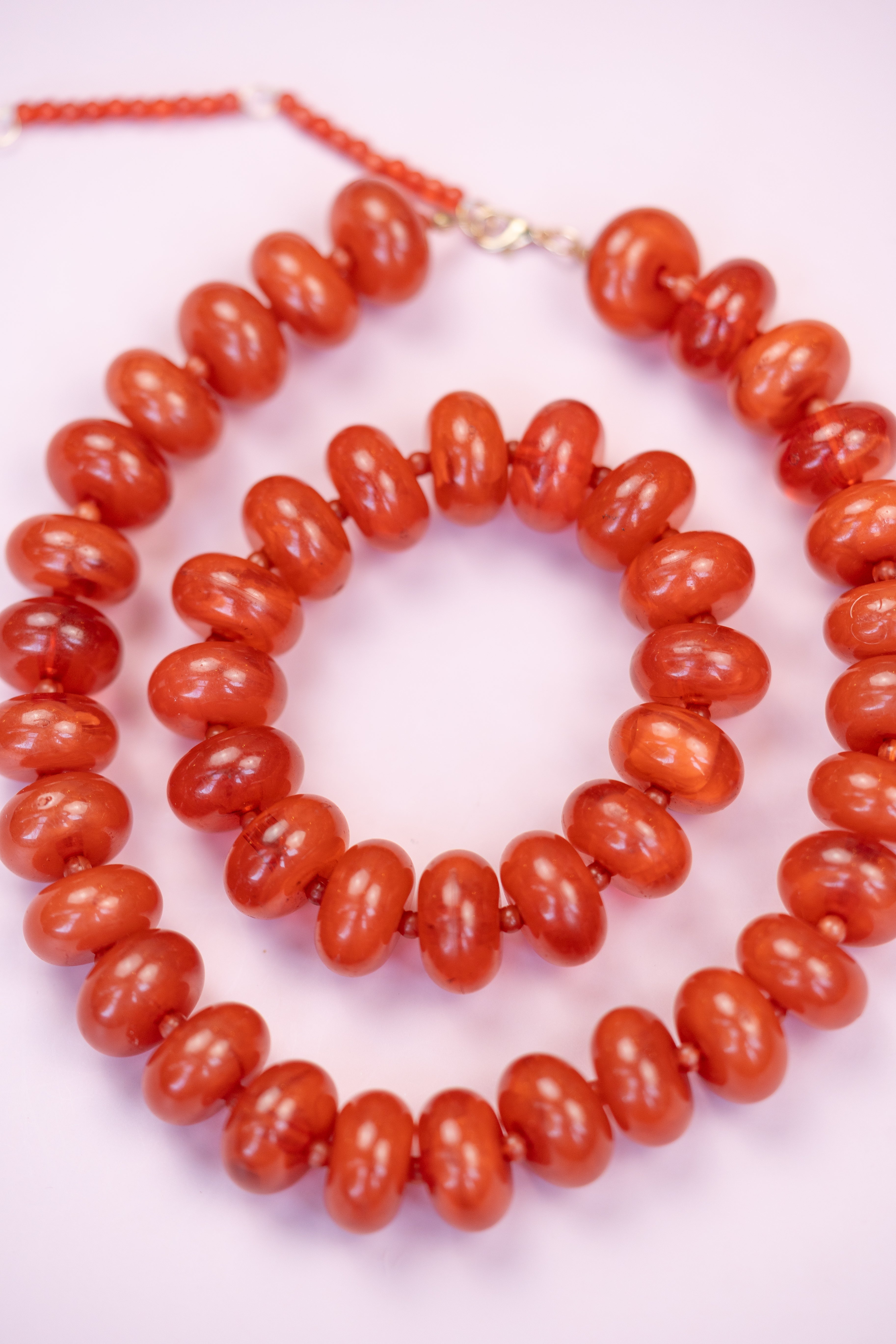Red Chunky Acrylic Bead Bracelet
