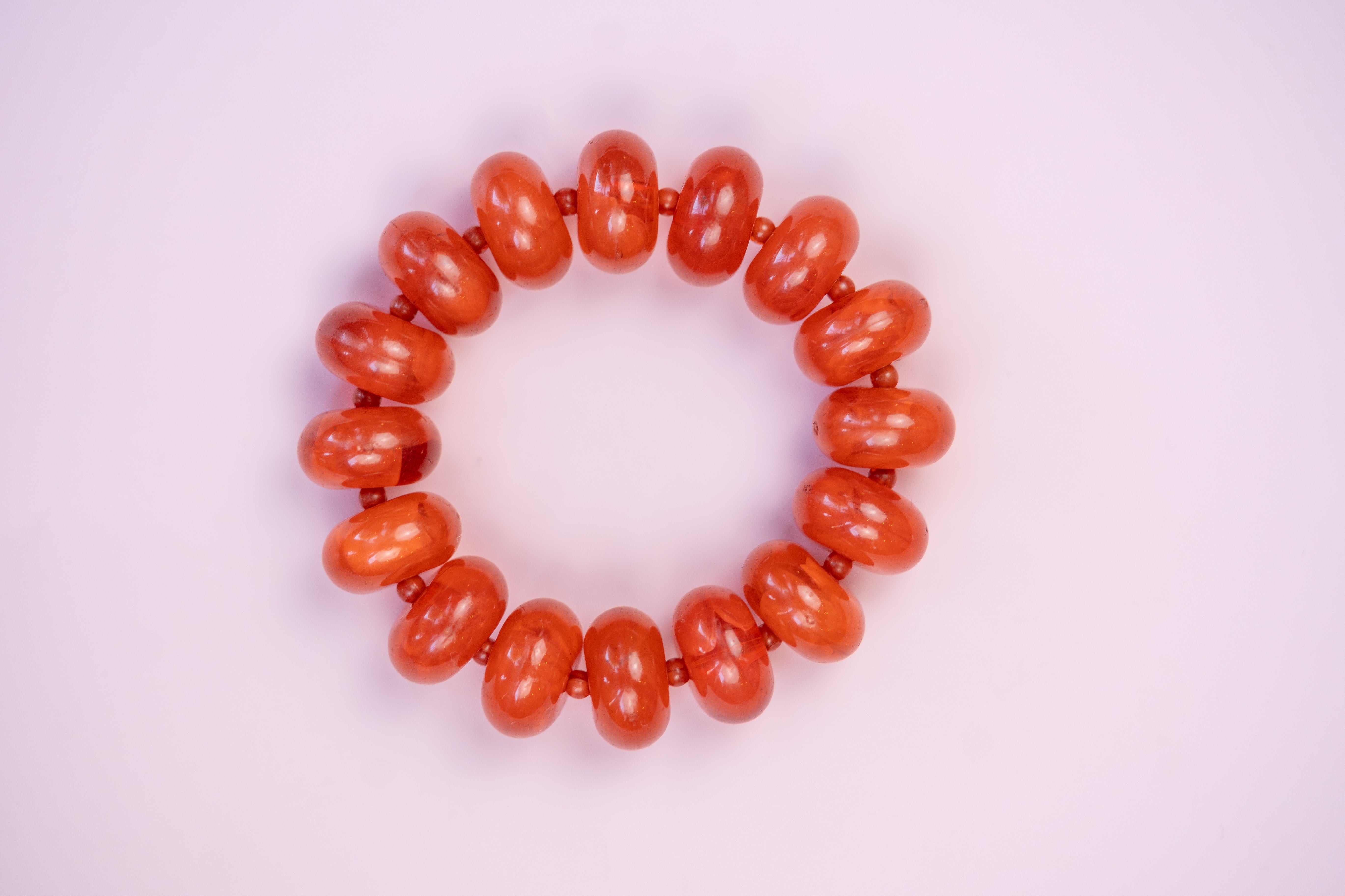 Red Chunky Acrylic Bead Bracelet
