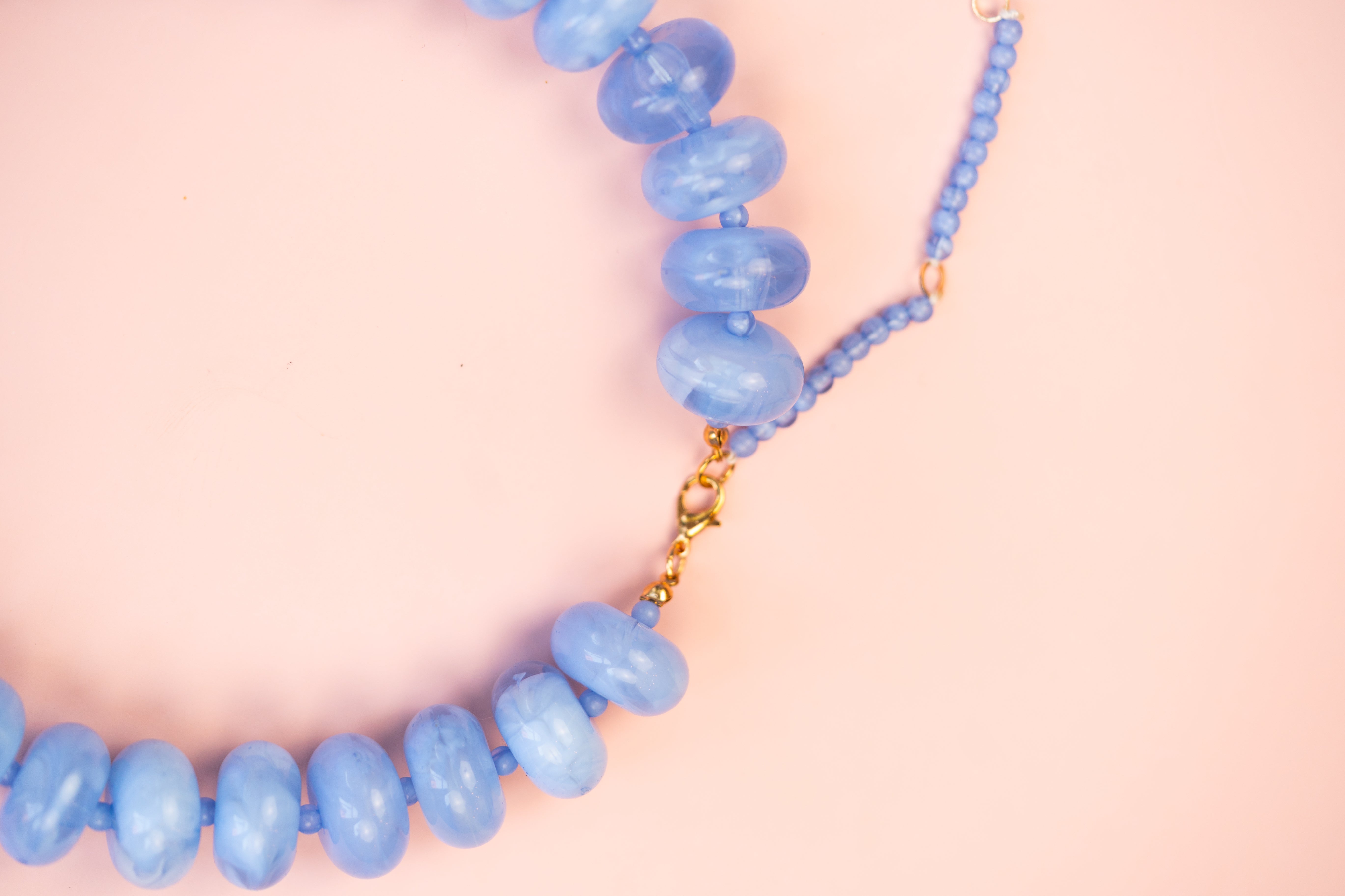 Baby Blue Chunky Acrylic Bead Necklace