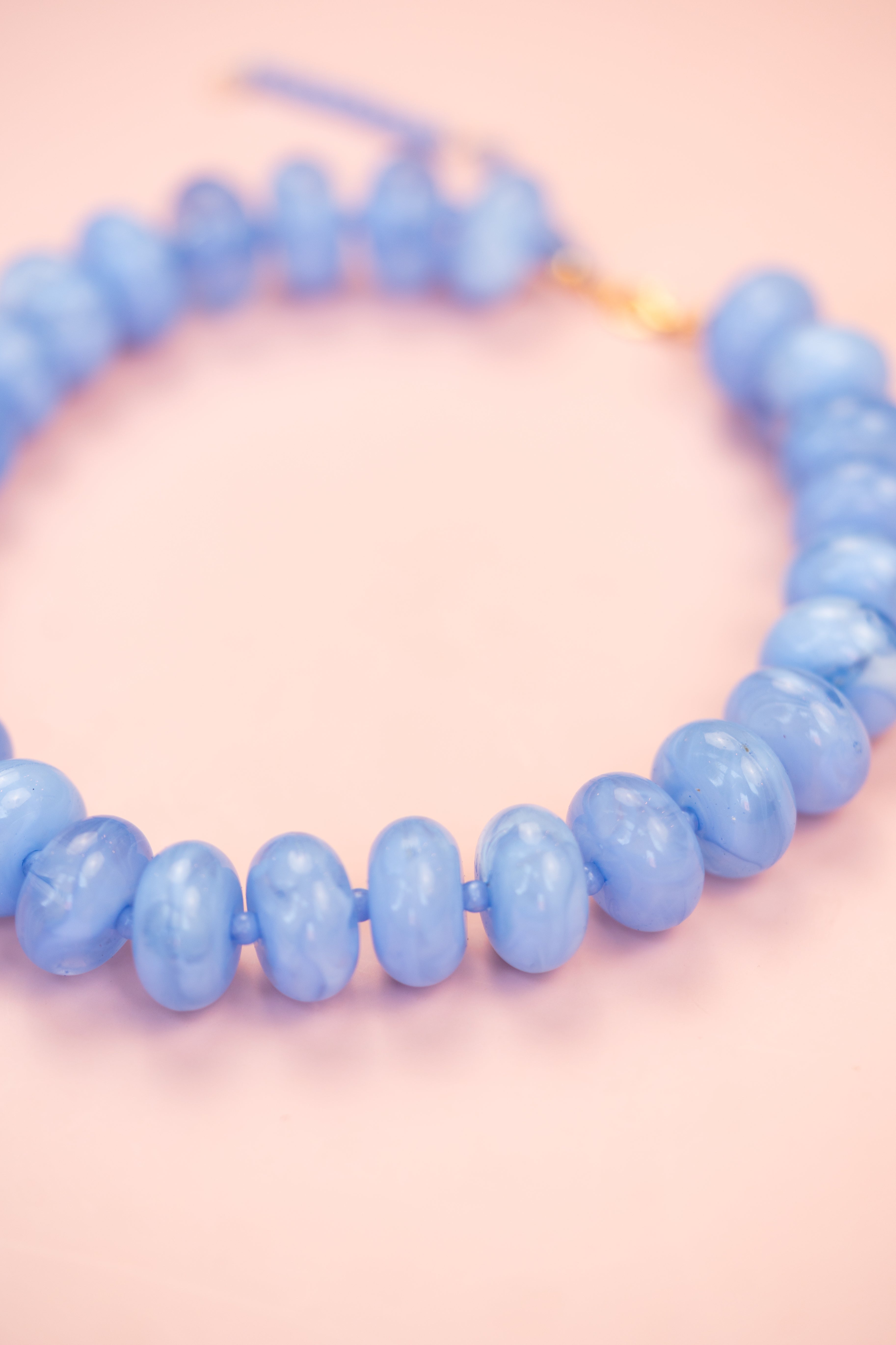Baby Blue Chunky Acrylic Bead Necklace