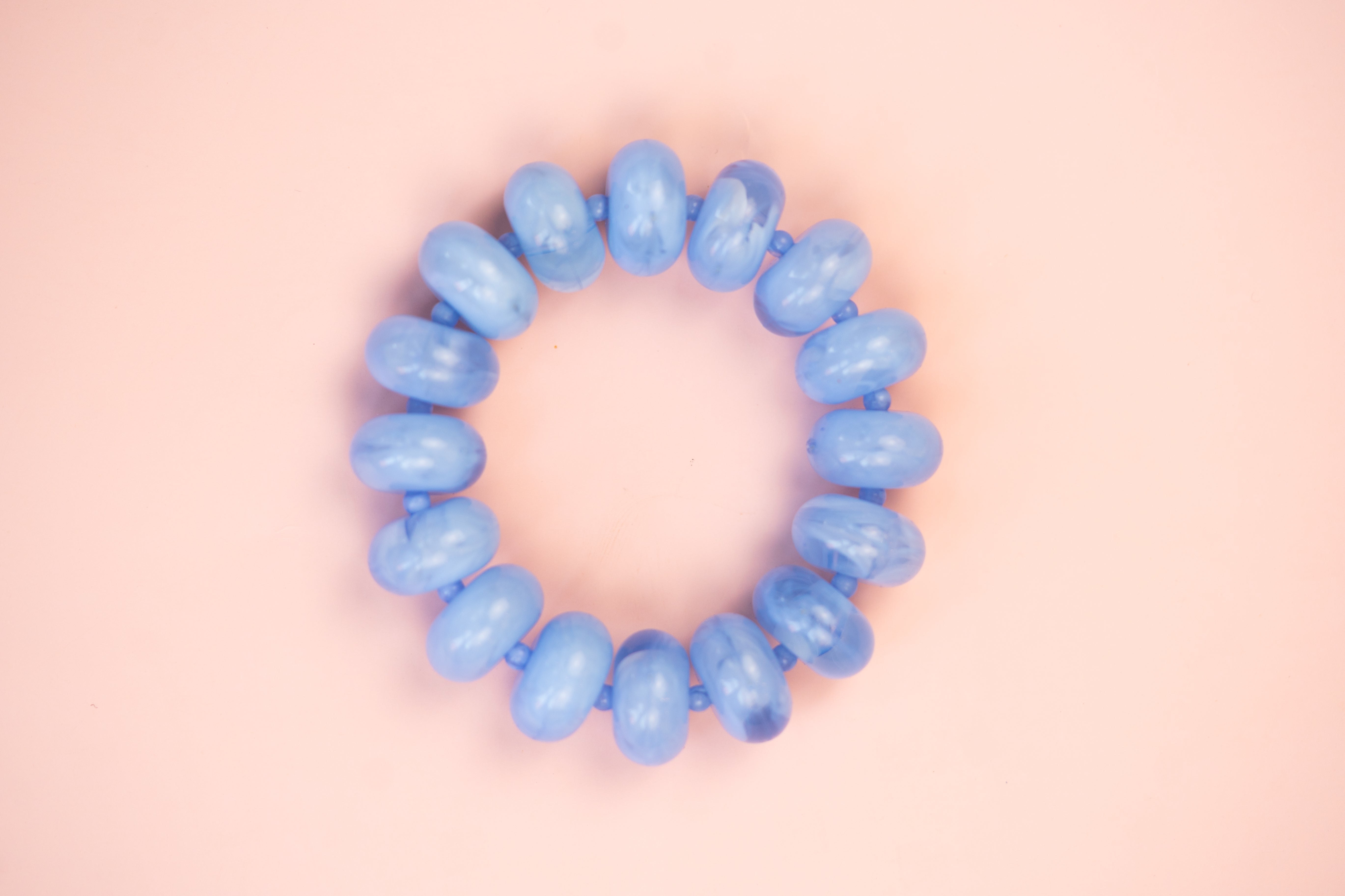 Baby Blue Chunky Acrylic Bead Bracelet