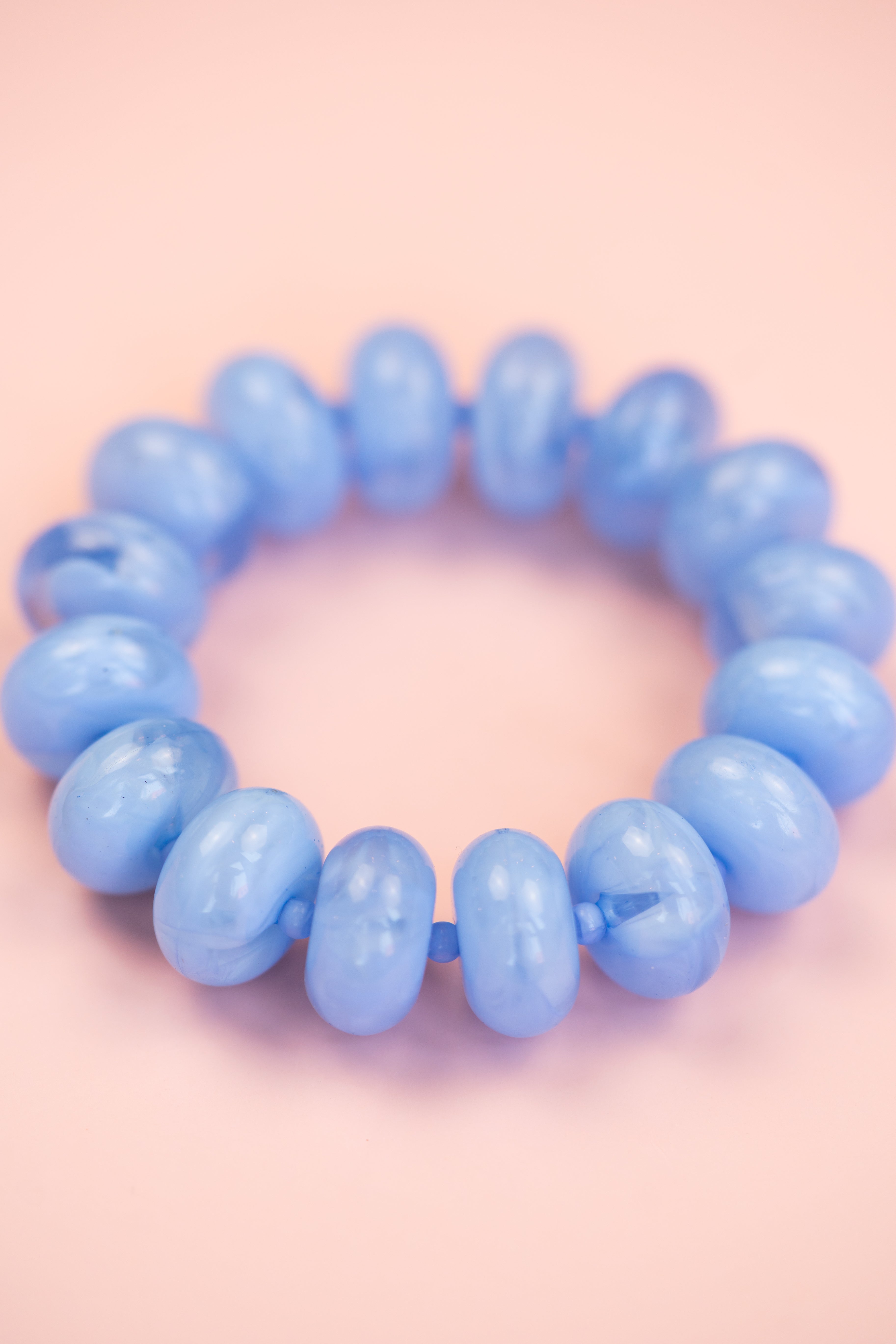 Baby Blue Chunky Acrylic Bead Bracelet