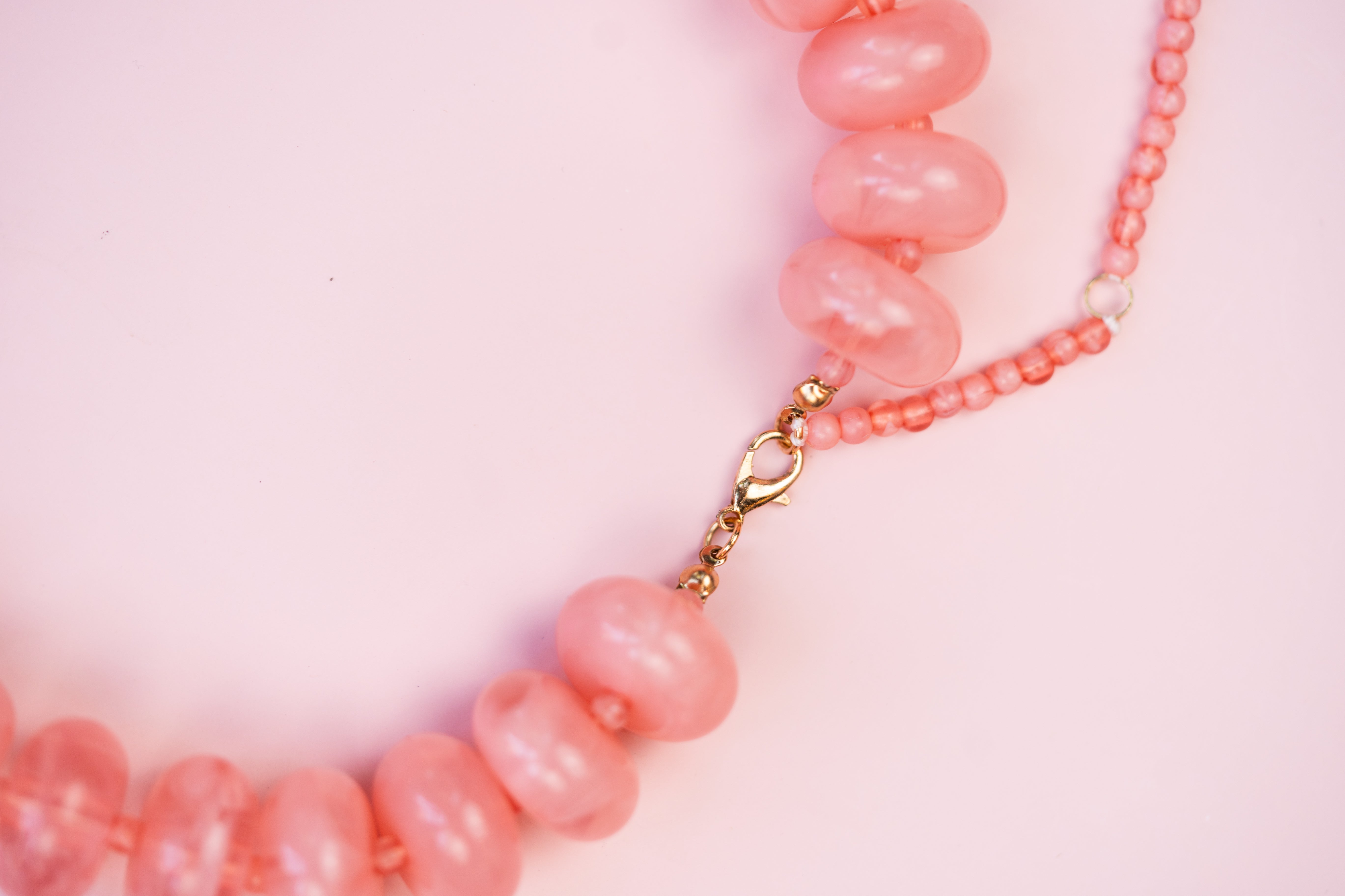 Pink Chunky Acrylic Bead Necklace