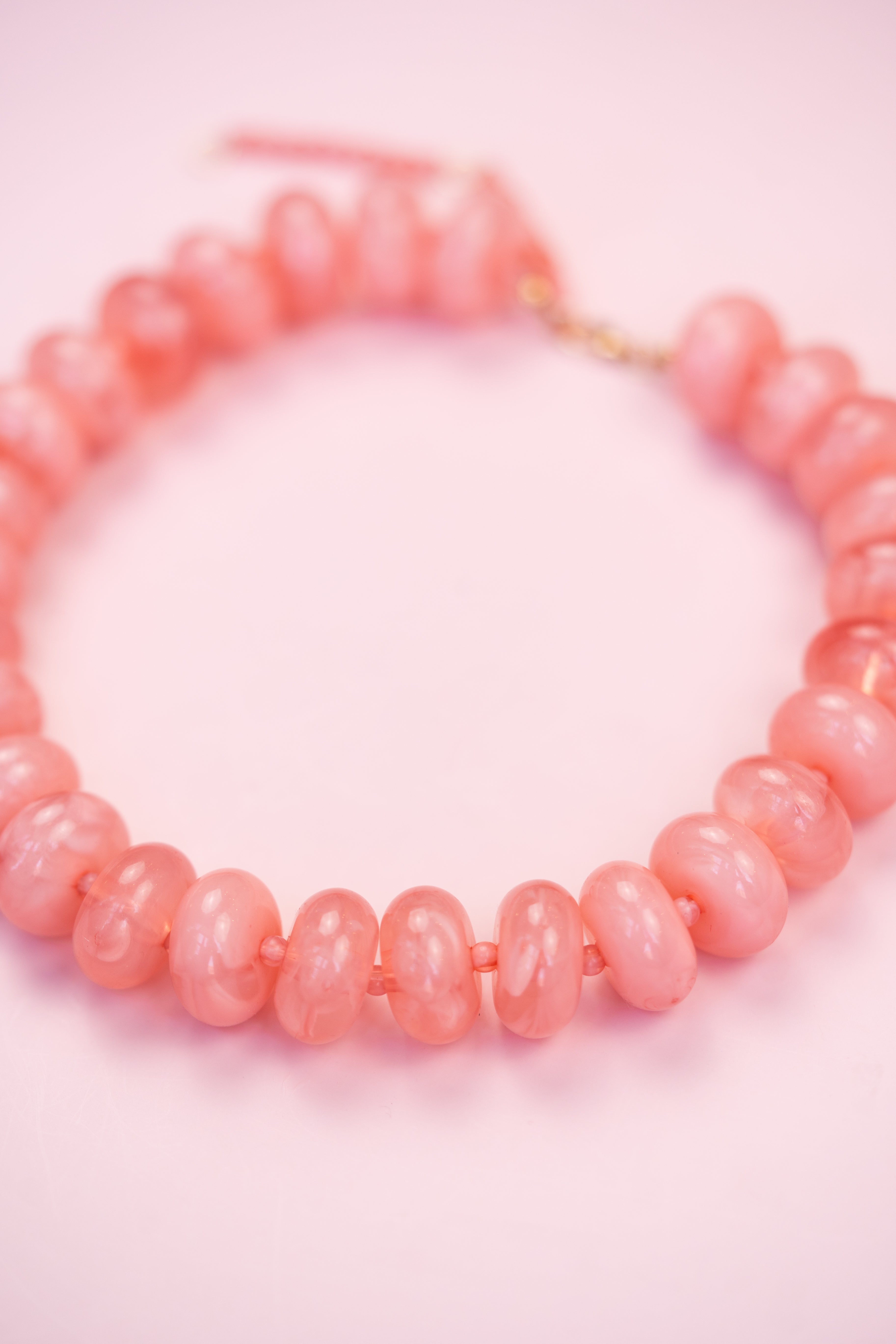 Pink Chunky Acrylic Bead Necklace