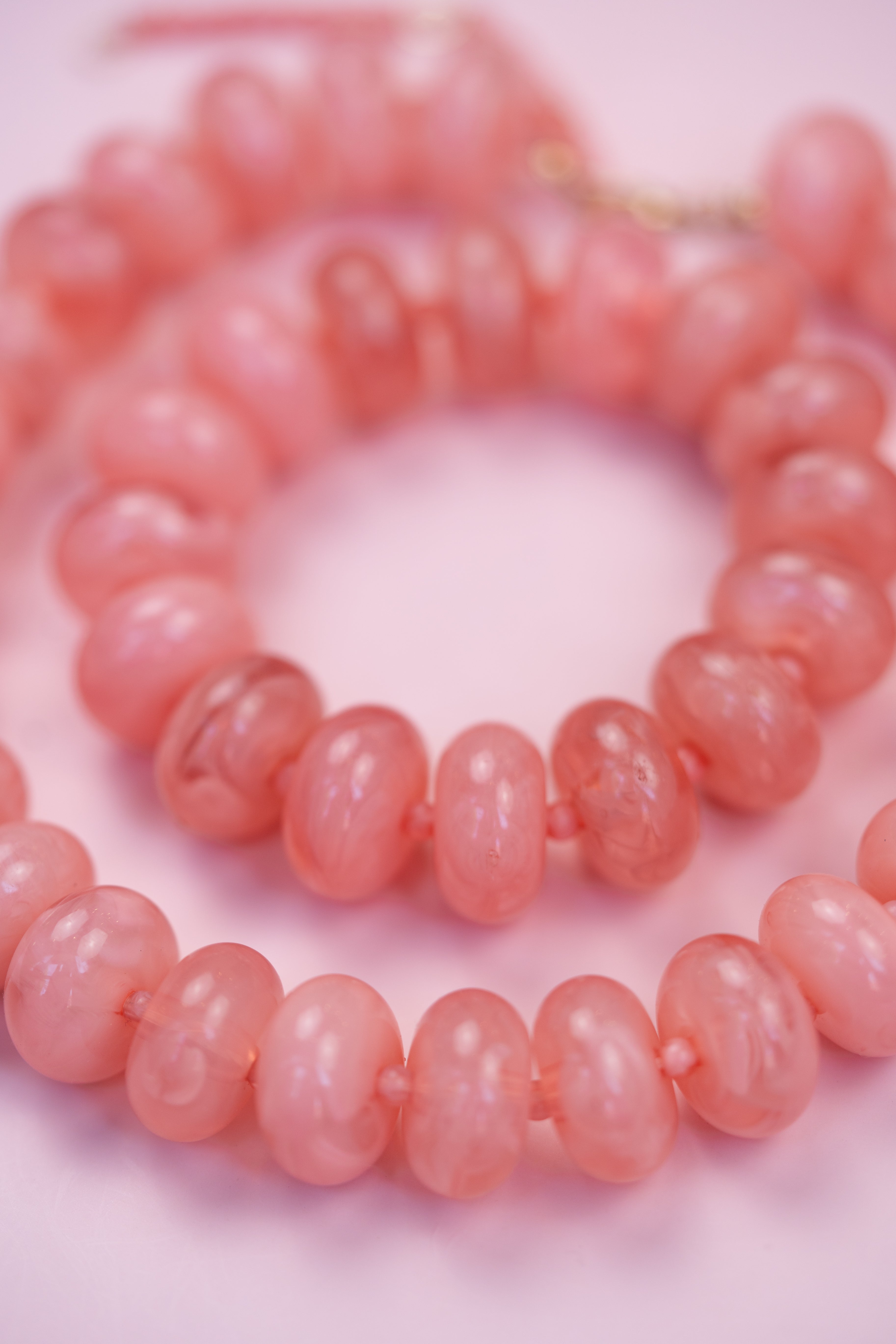 Pink Chunky Acrylic Bead Bracelet
