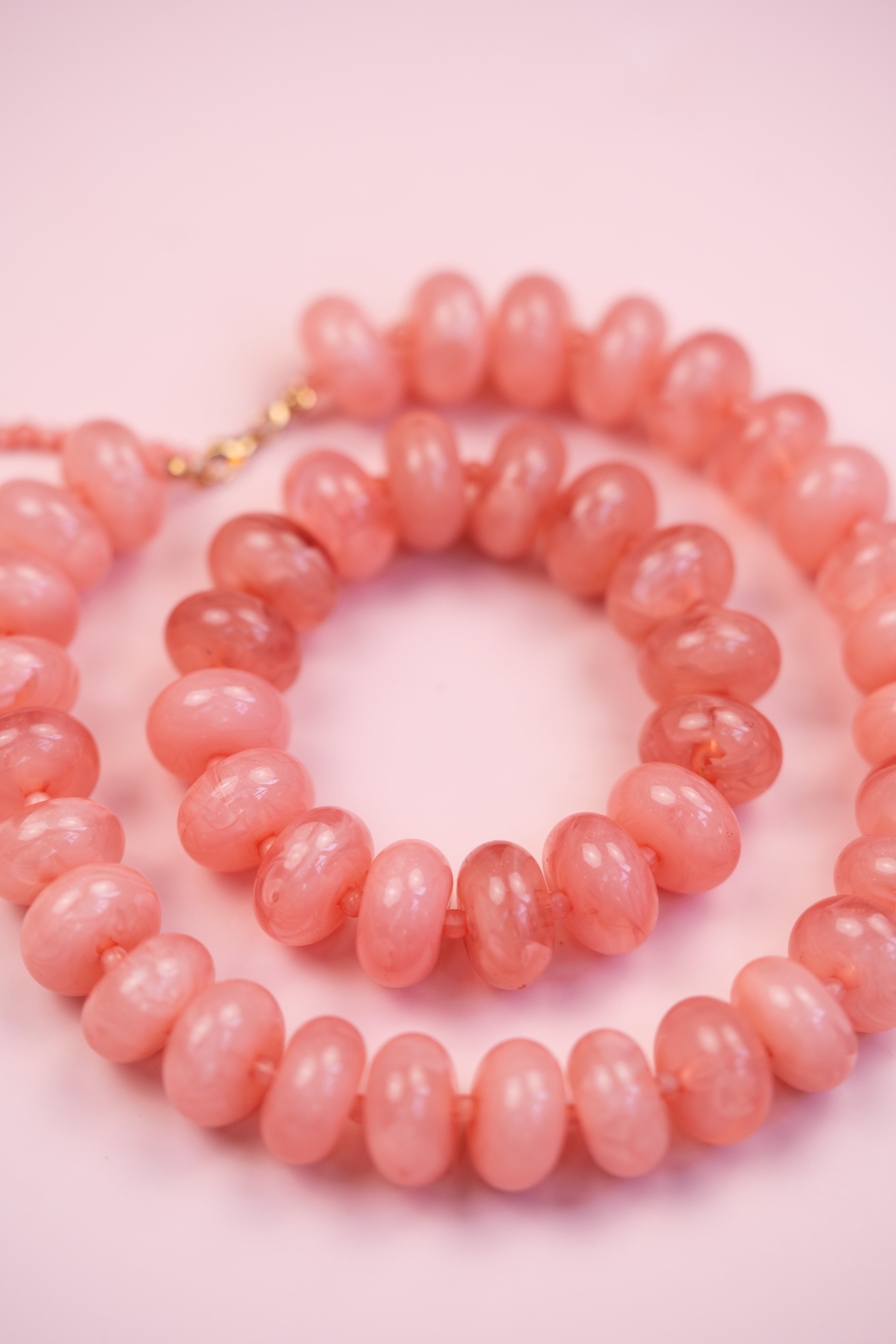 Pink Chunky Acrylic Bead Necklace