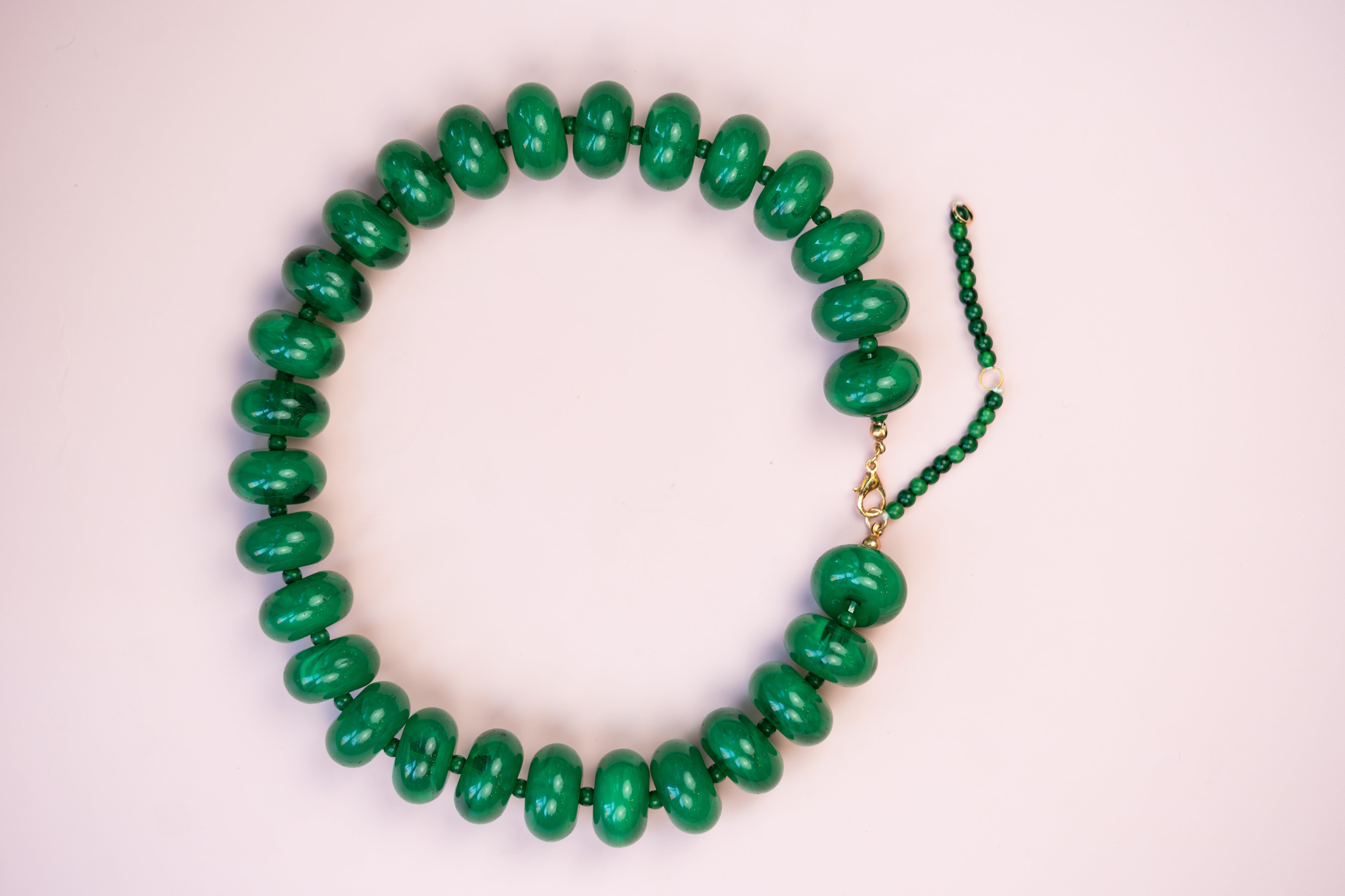 Green Chunky Acrylic Bead Necklace