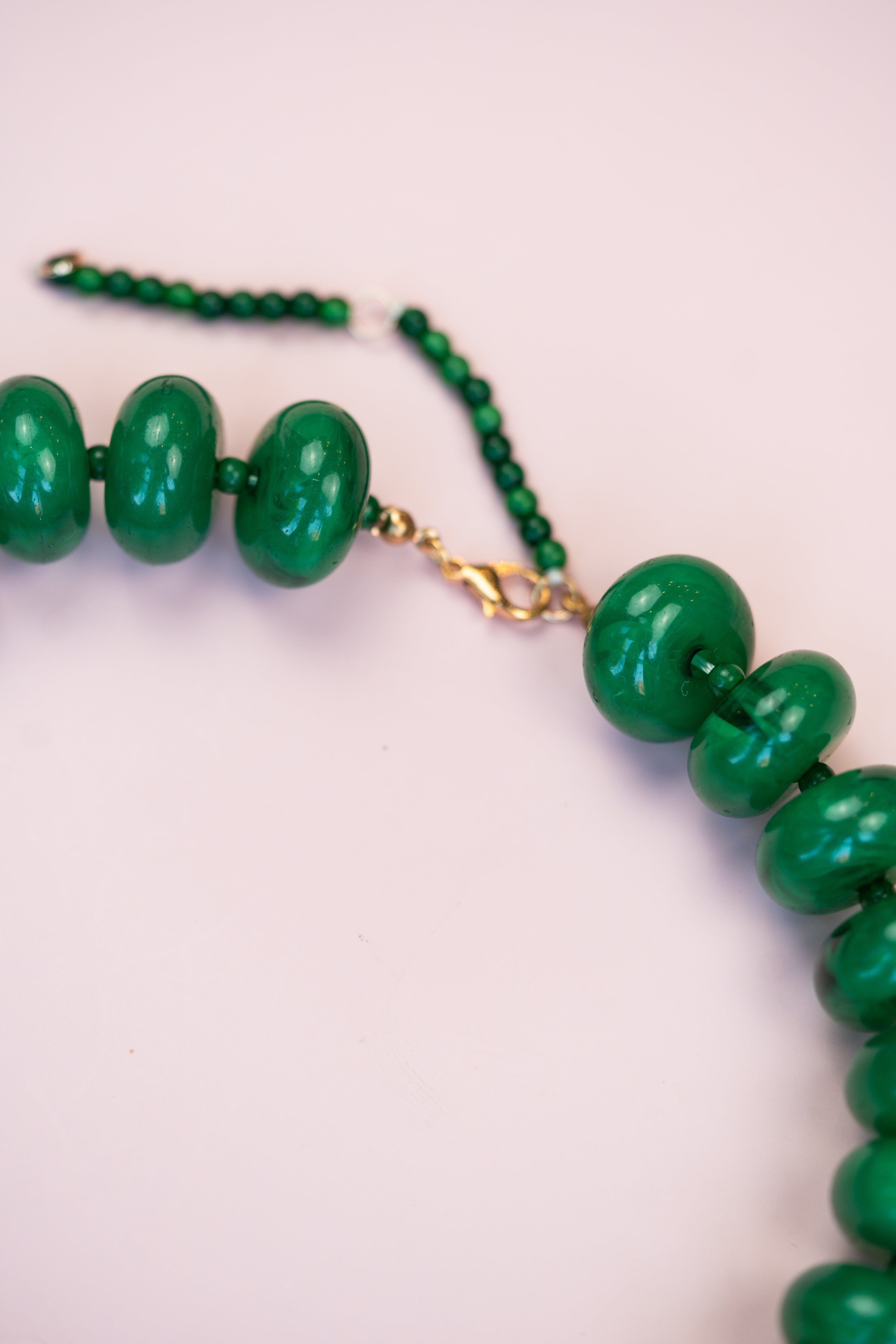 Green Chunky Acrylic Bead Necklace