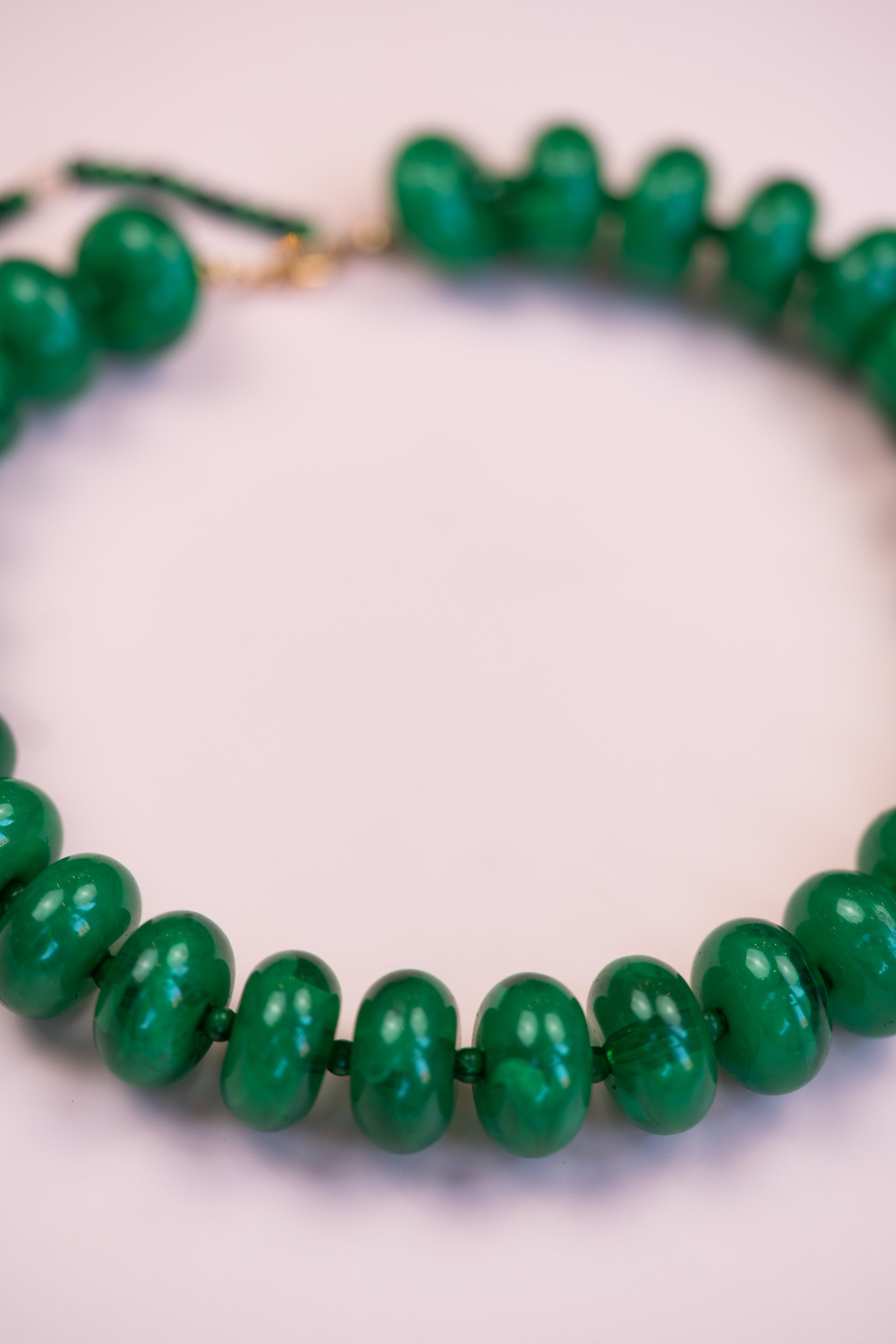 Green Chunky Acrylic Bead Necklace