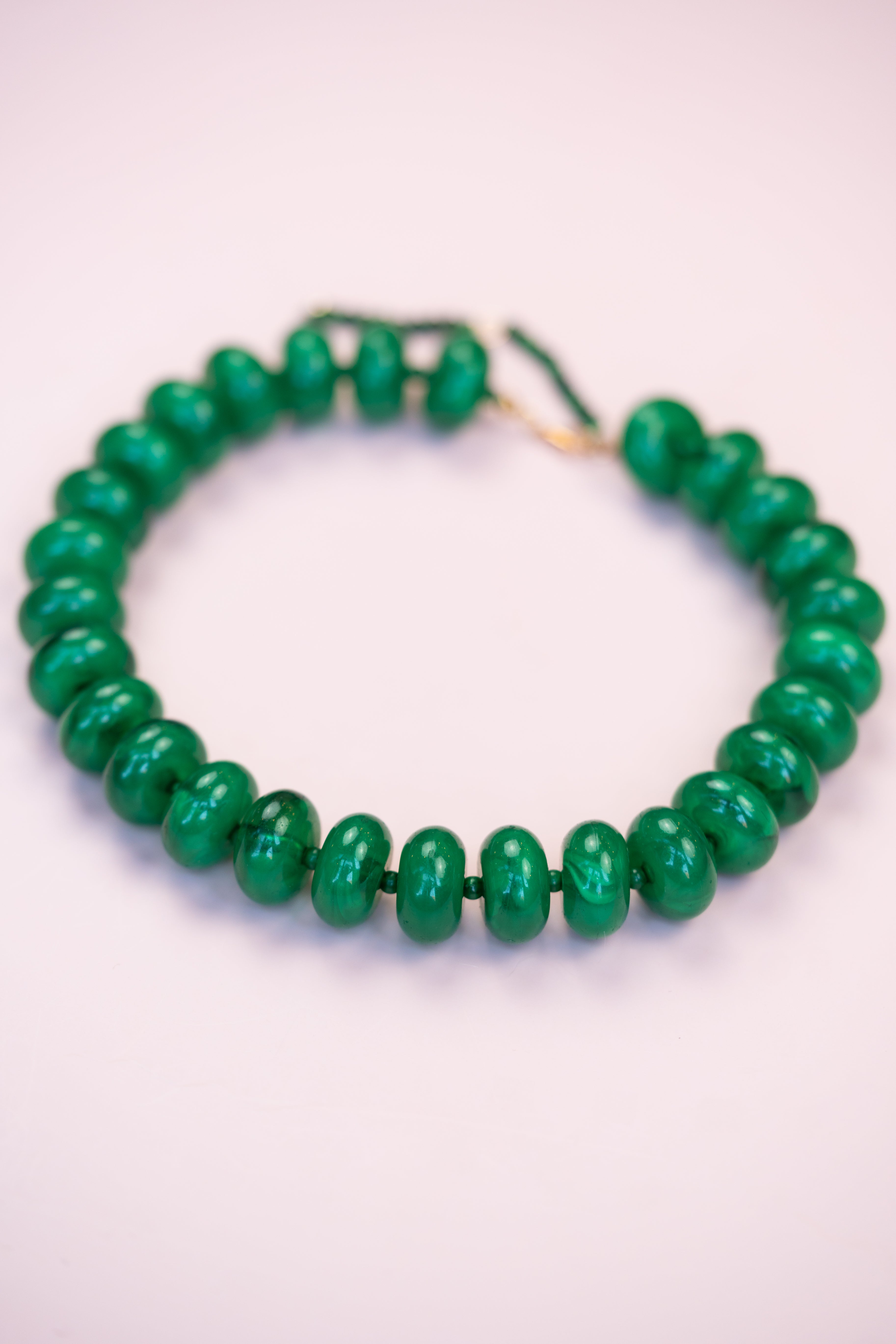 Green Chunky Acrylic Bead Bracelet