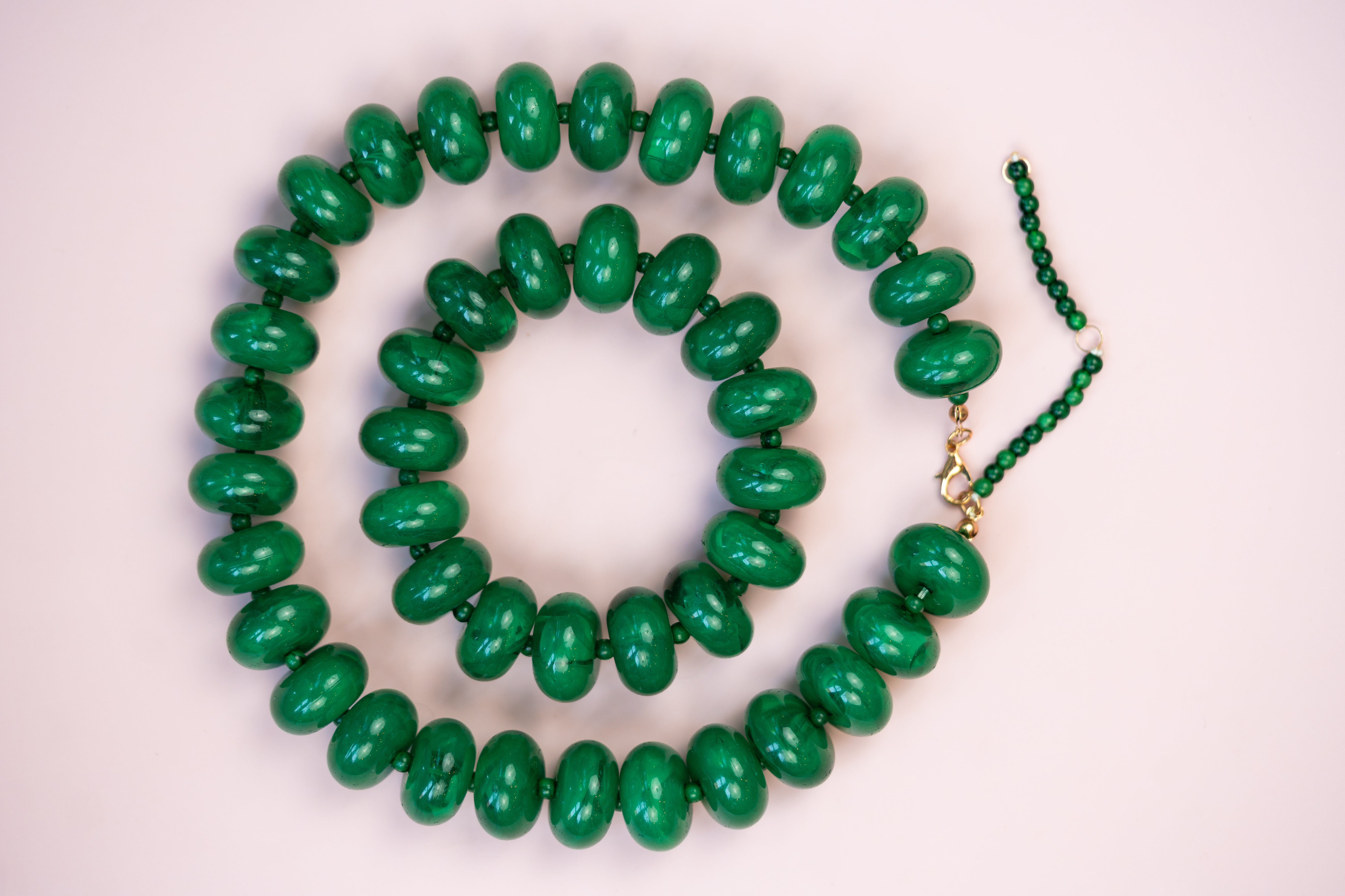 Green Chunky Acrylic Bead Bracelet