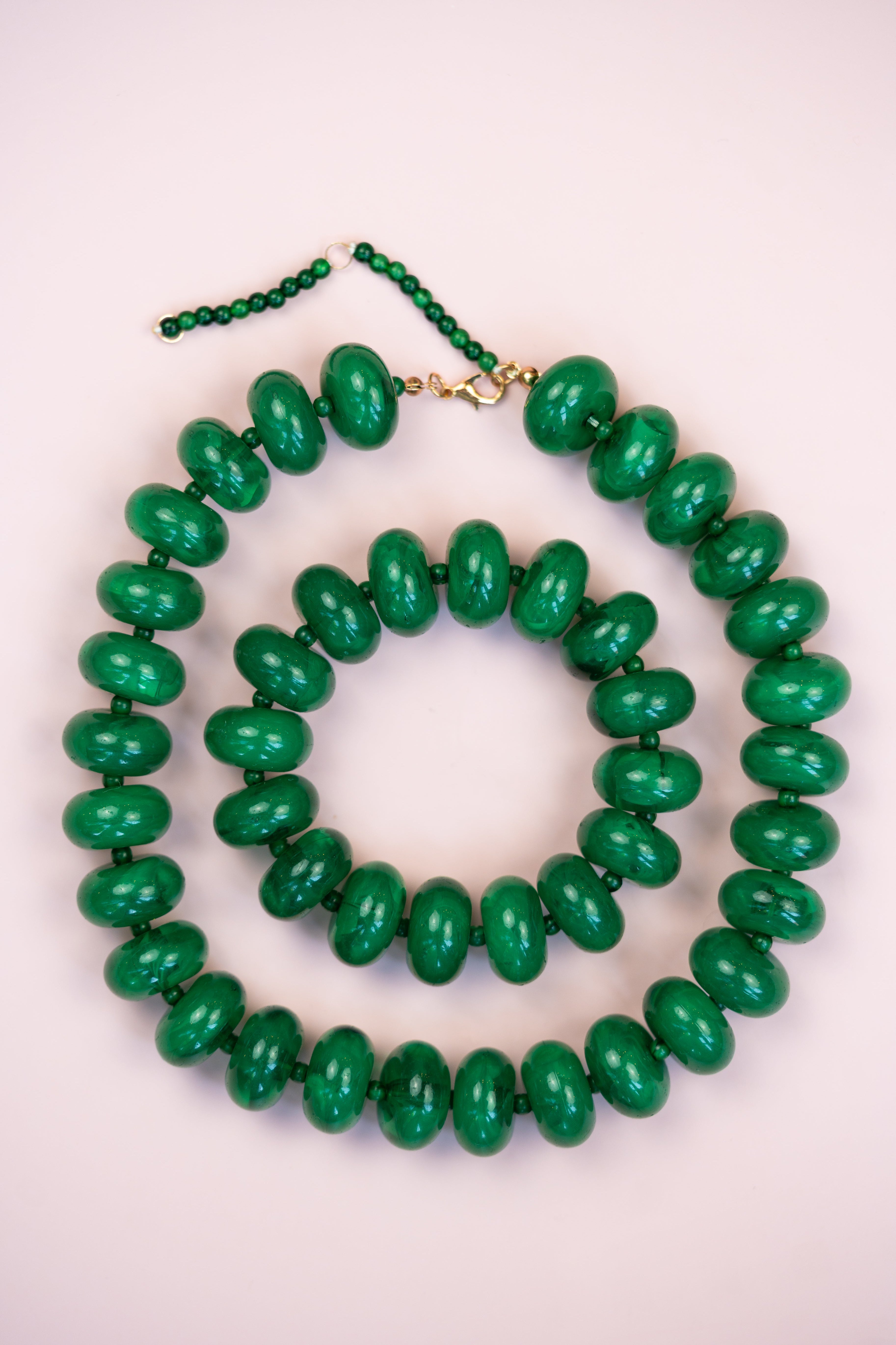 Green Chunky Acrylic Bead Necklace