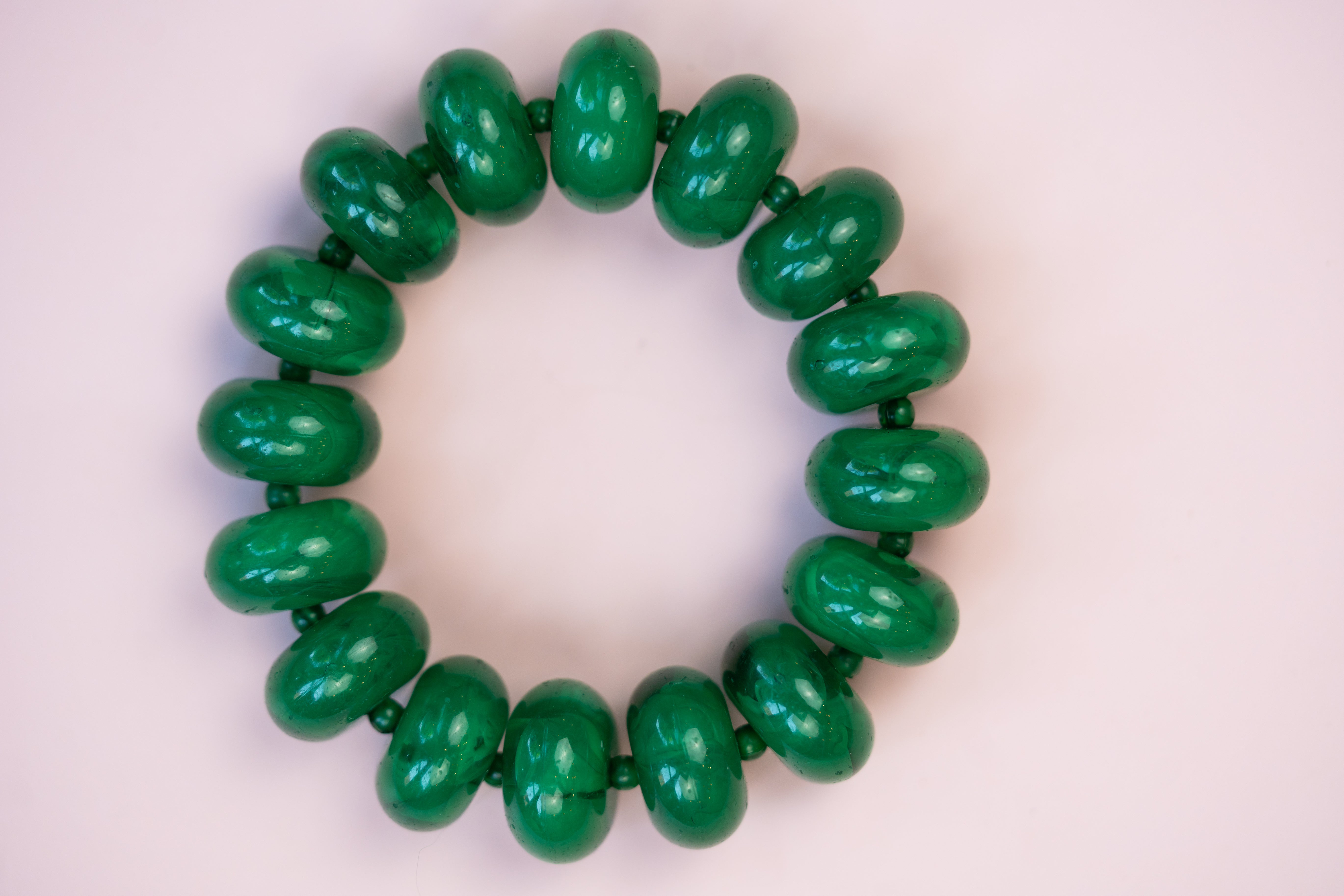 Green Chunky Acrylic Bead Bracelet