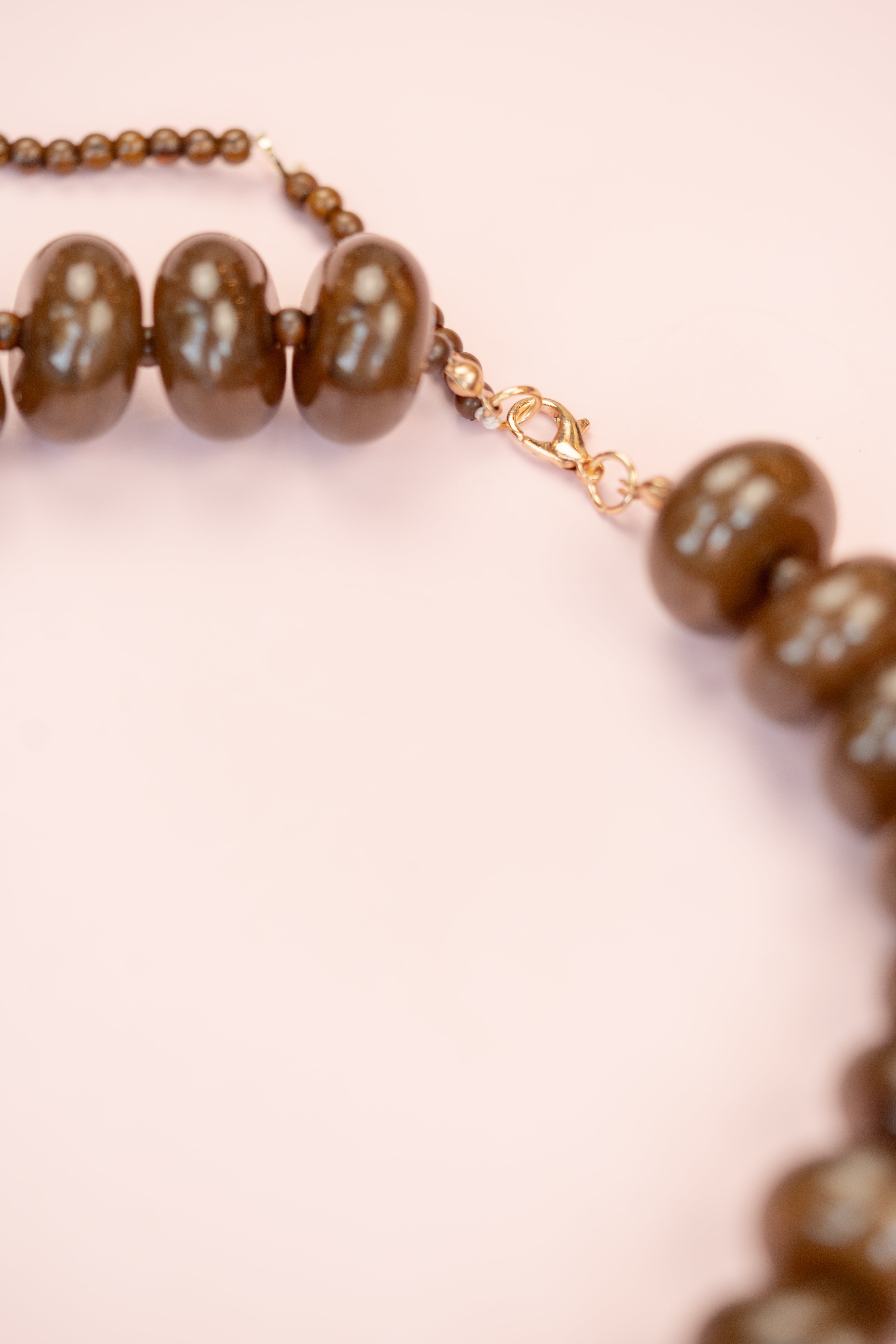 Chocolate Chunky Acrylic Bead Necklace