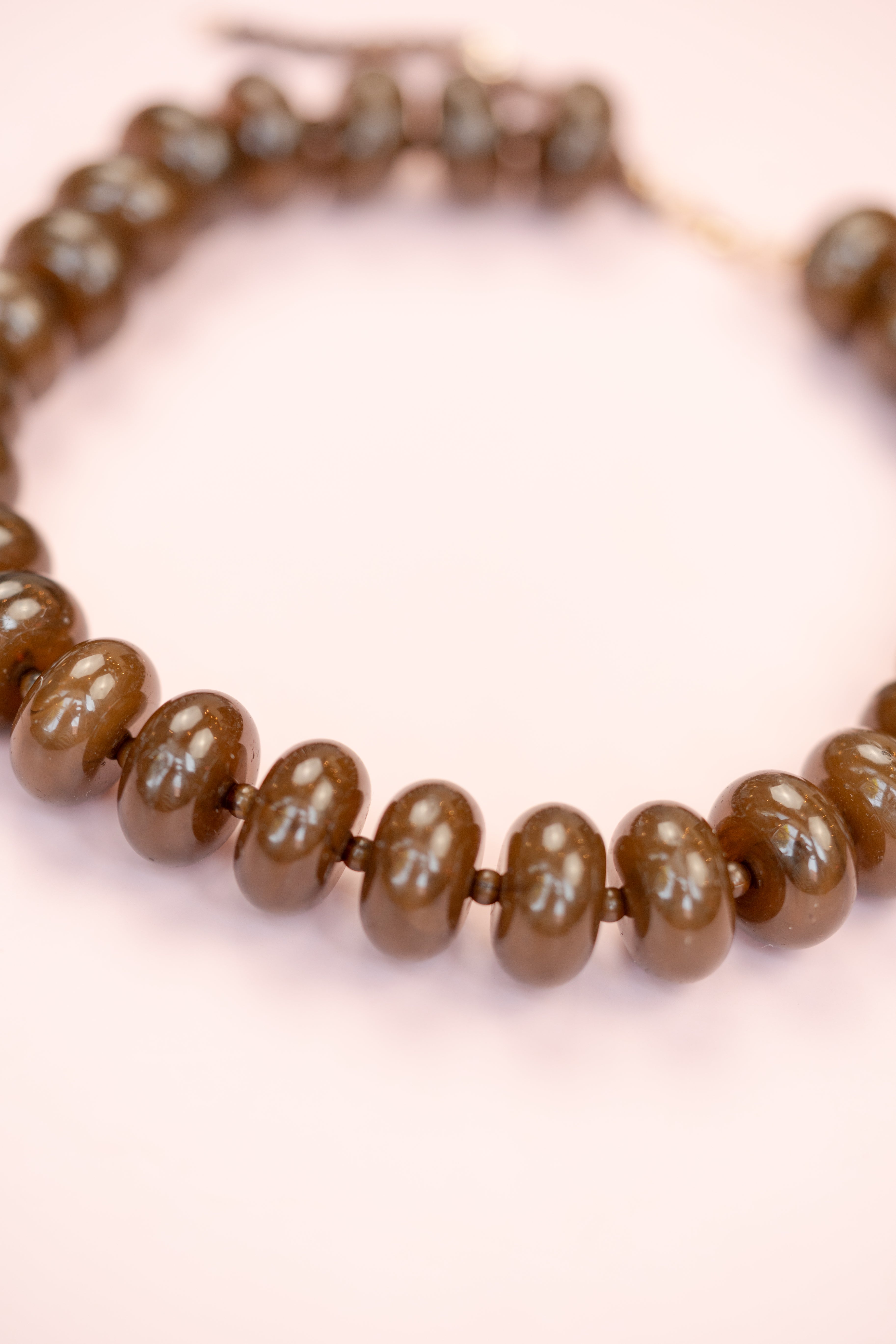 Chocolate Chunky Acrylic Bead Necklace