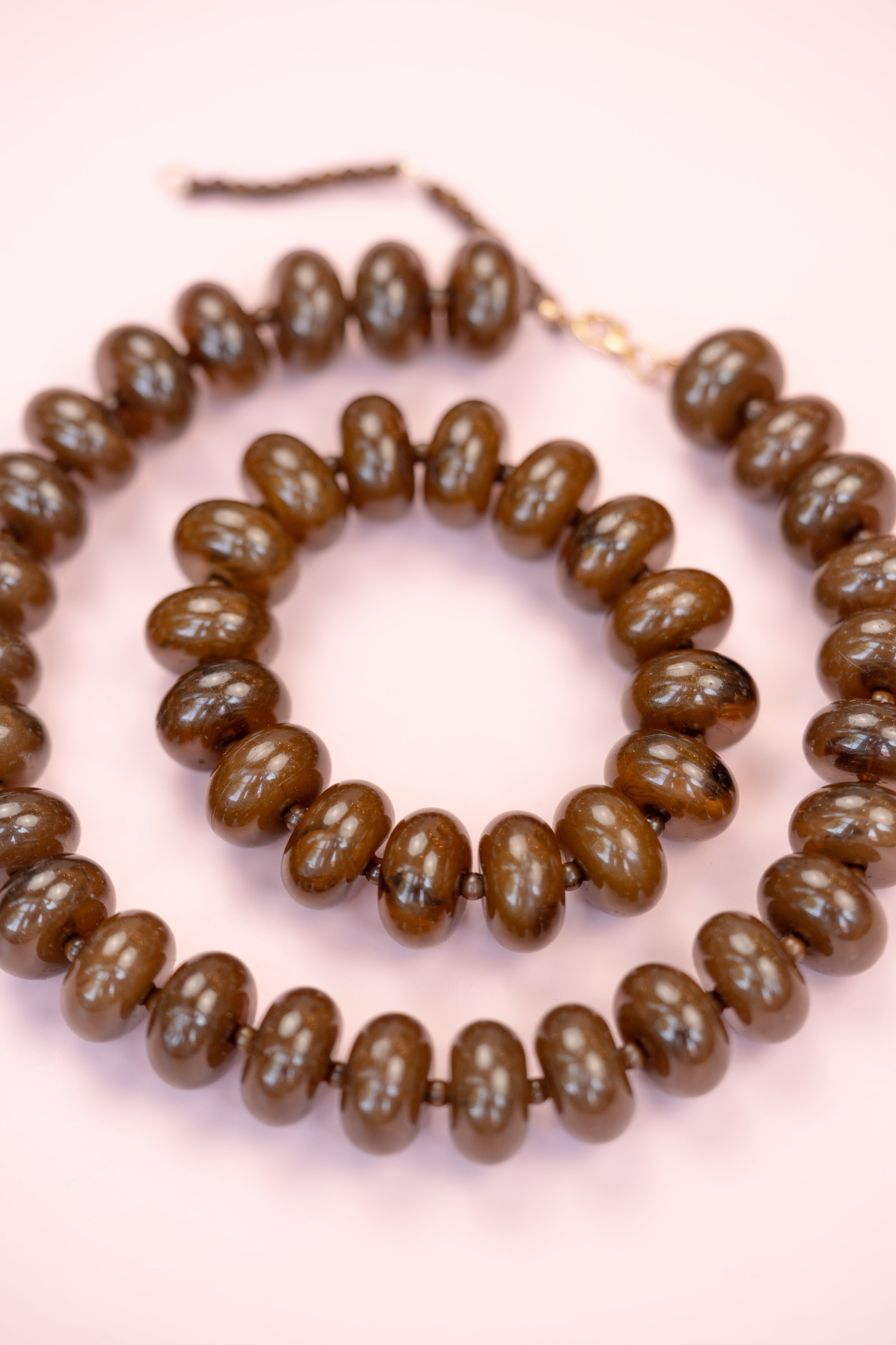 Chocolate Chunky Acrylic Bead Bracelet