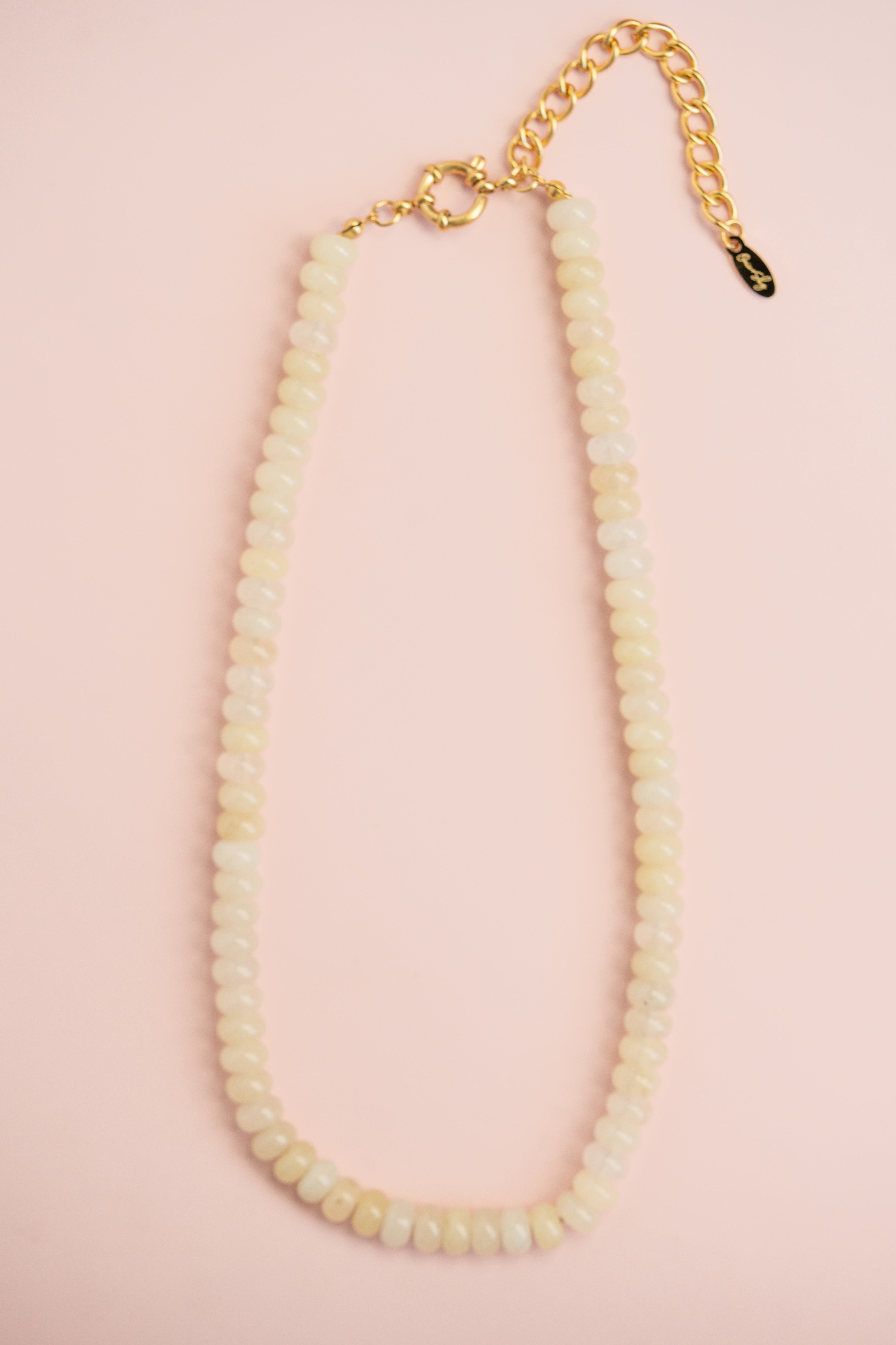Cream Gemstone Necklace