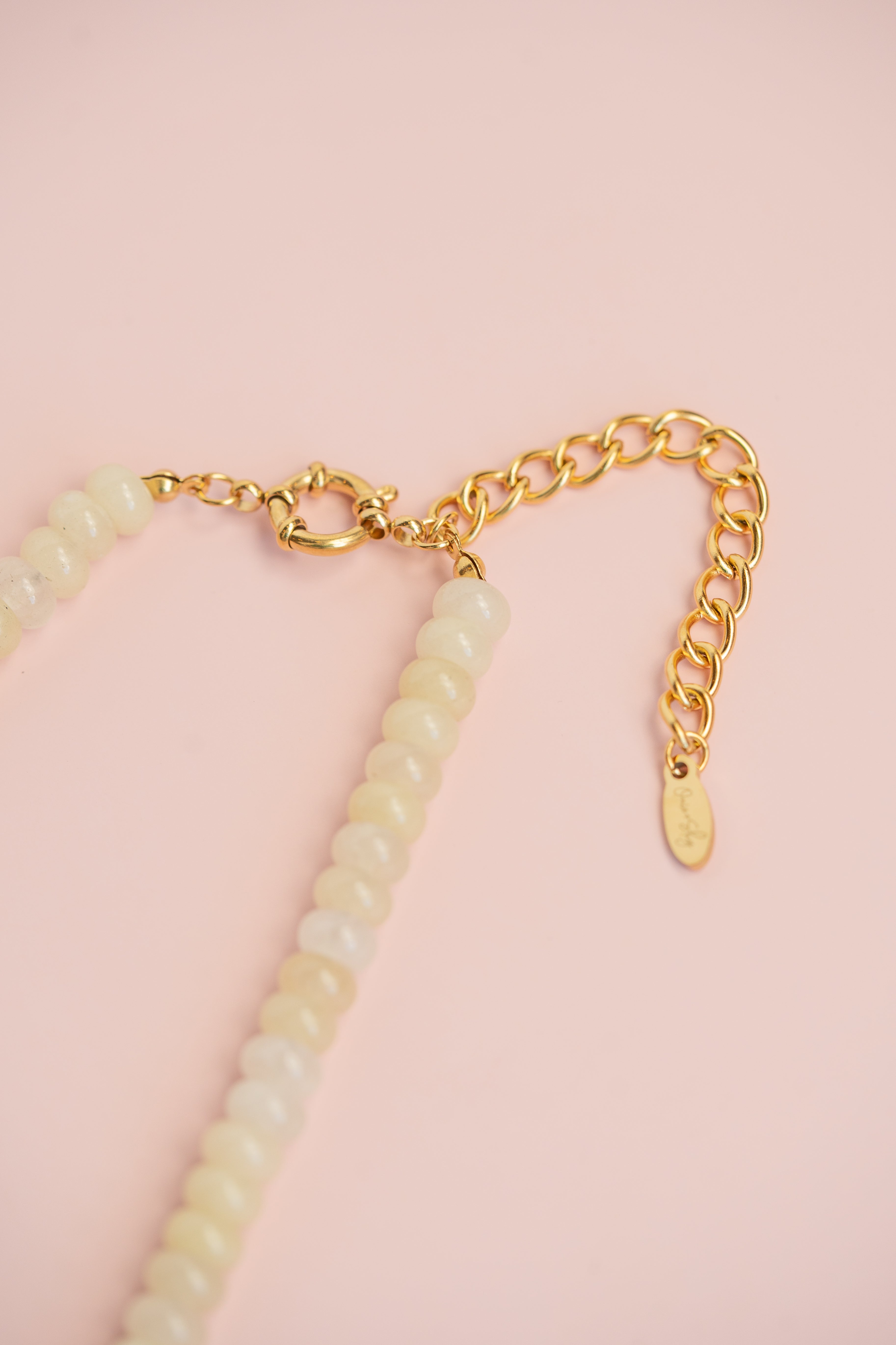 Cream Gemstone Necklace