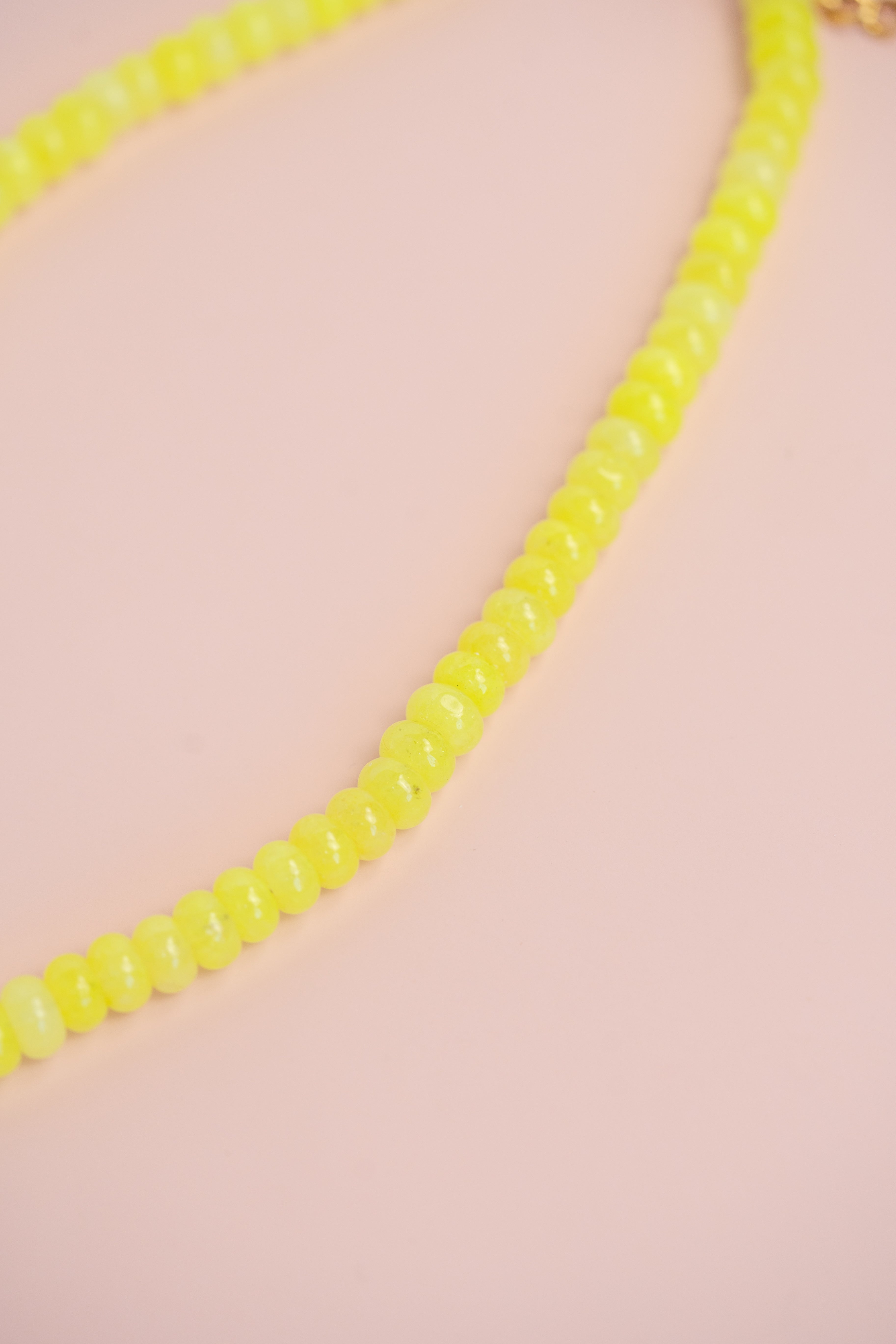 Neon Yellow Gemstone Necklace