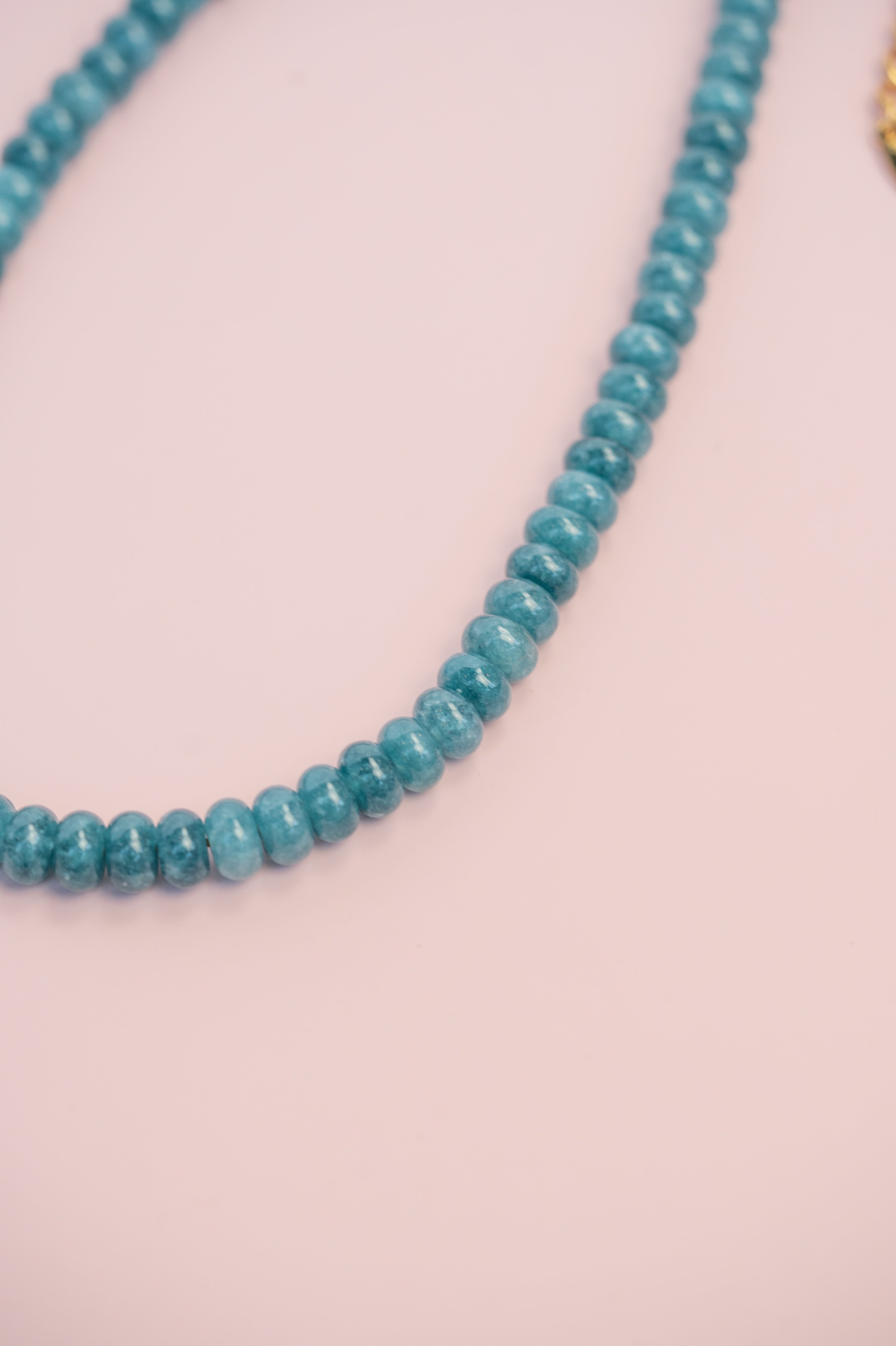 Dark Teal Gemstone Necklace