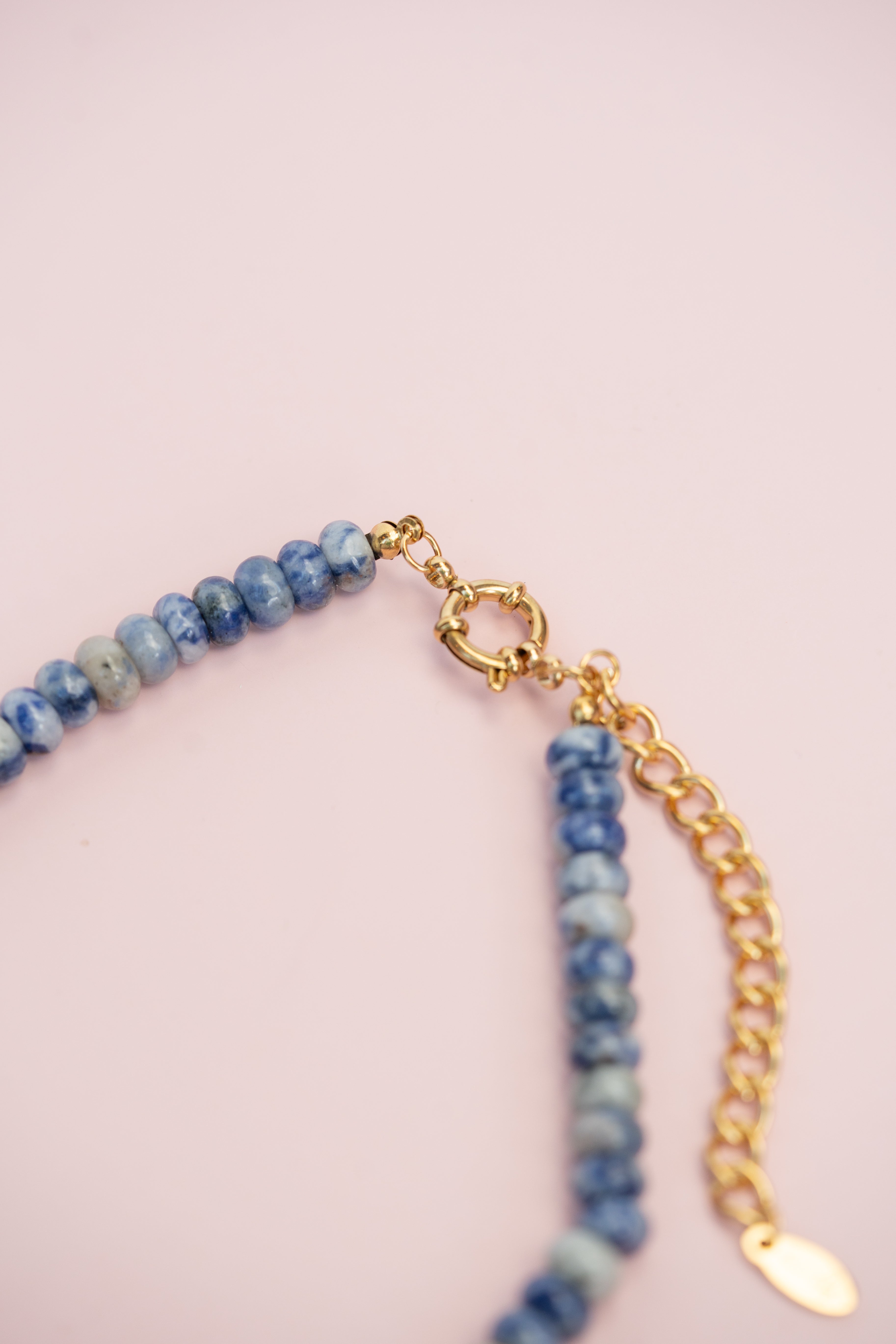 Blue Marble Gemstone Necklace