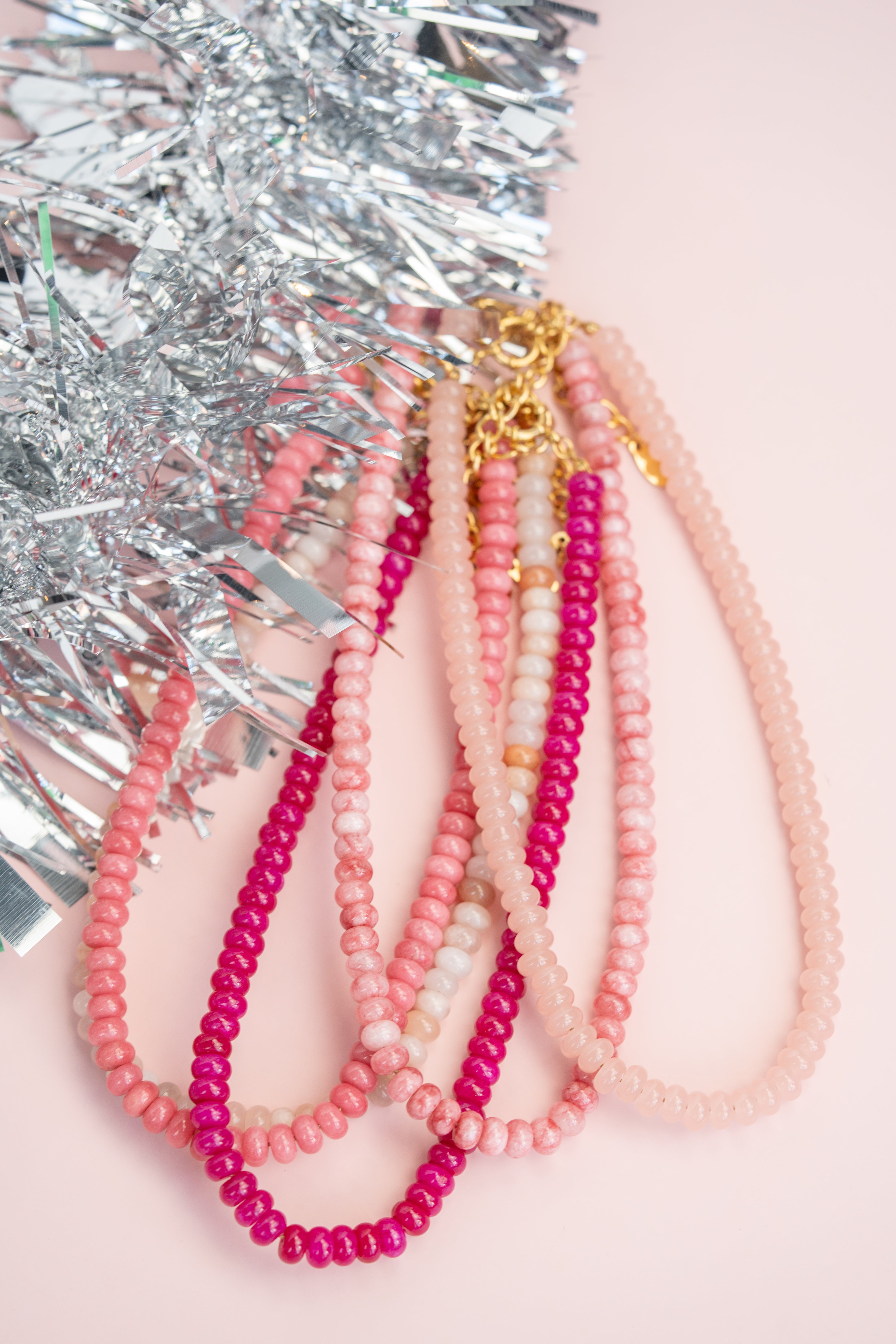 Pink Marble Gemstone Necklace