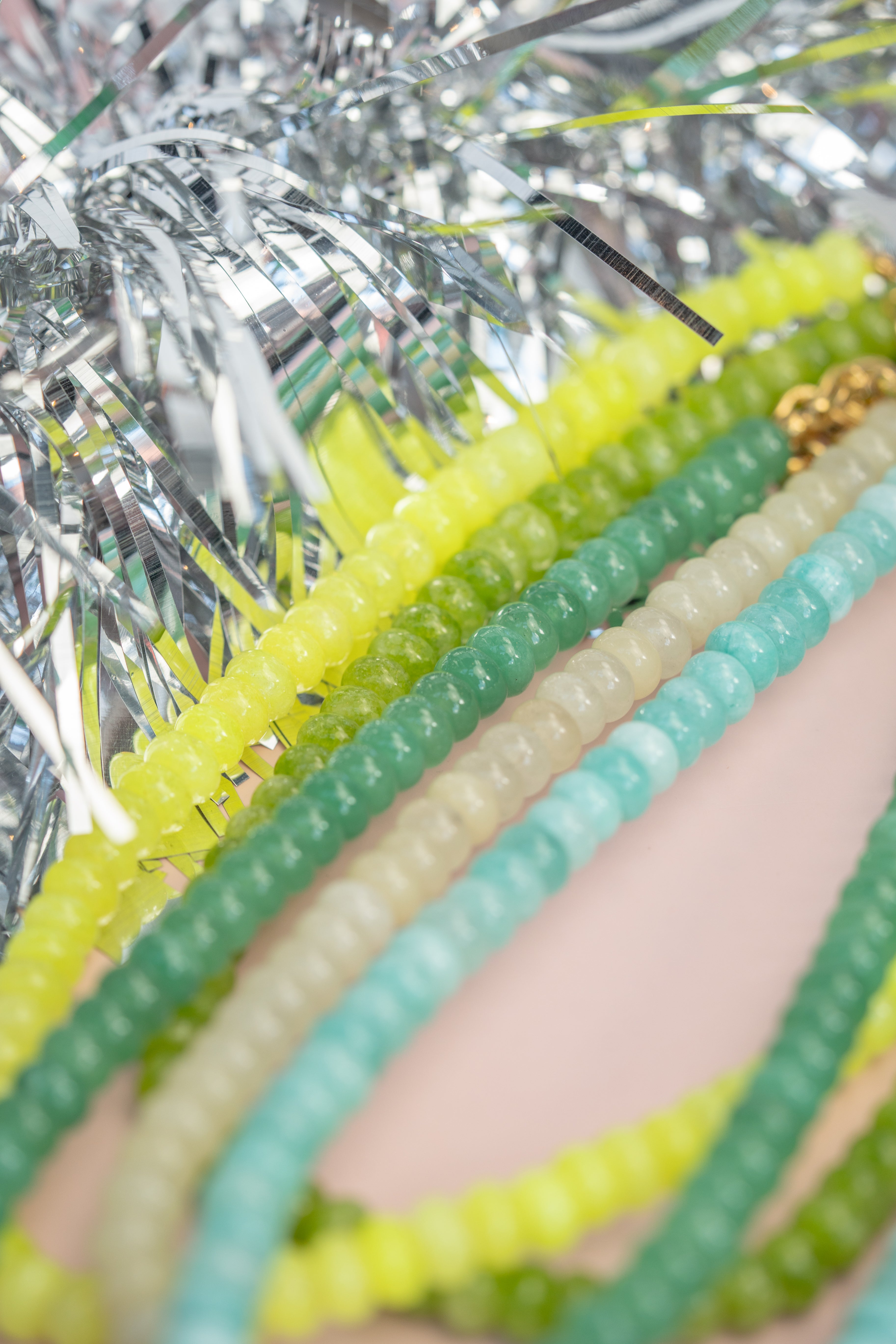 Neon Yellow Gemstone Necklace