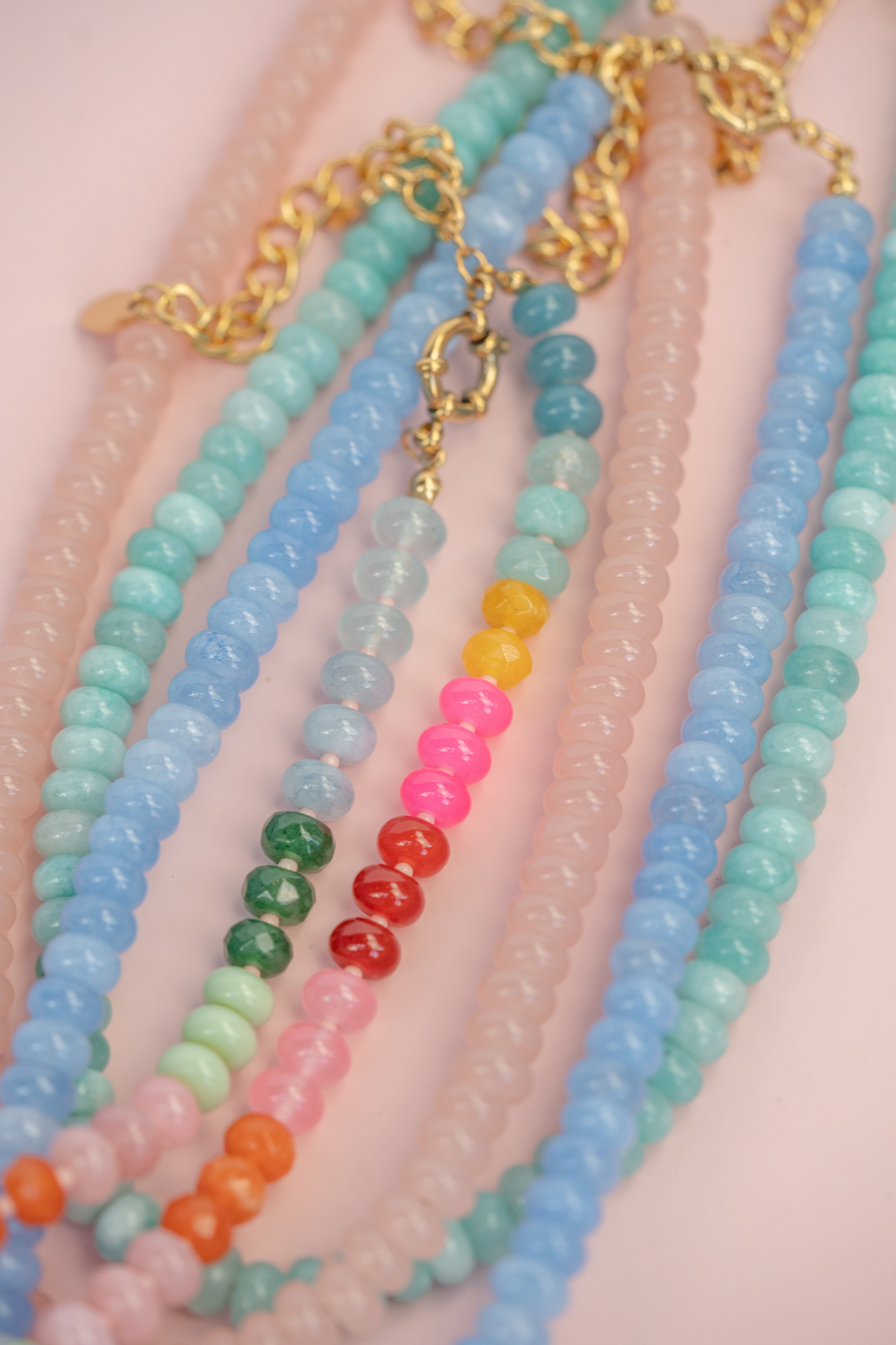 Salmon Gemstone Necklace