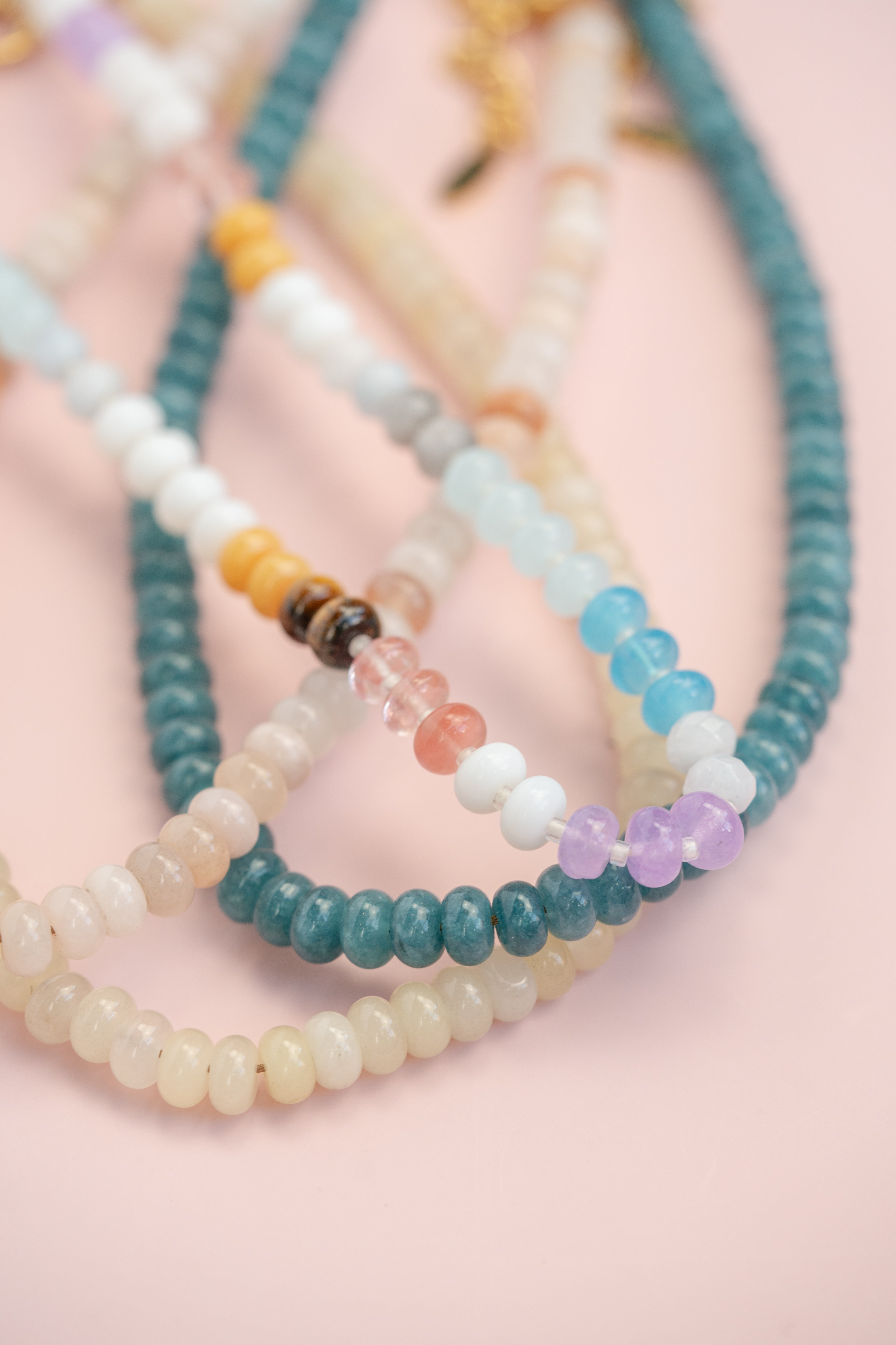 Cream Gemstone Necklace