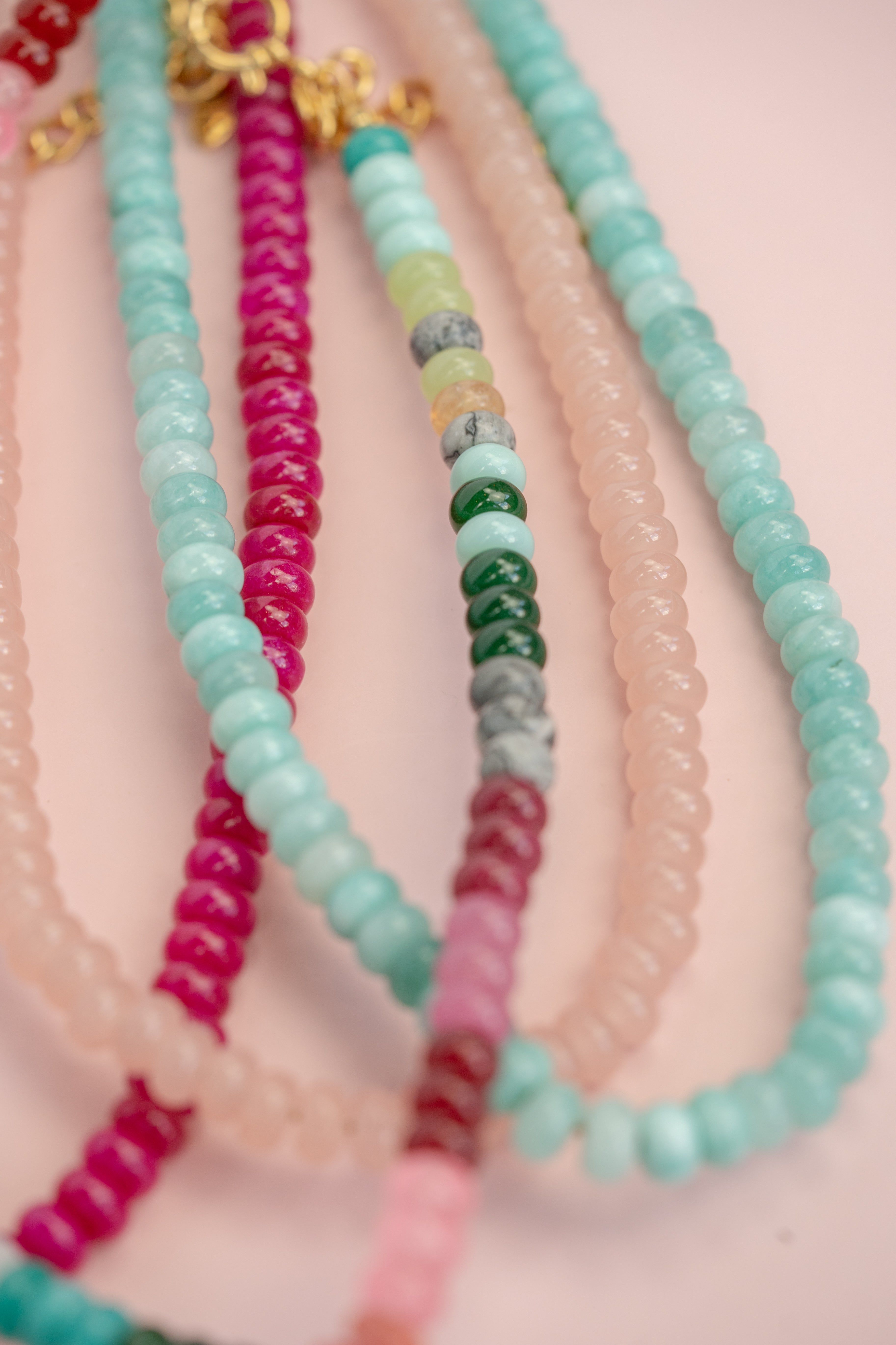 Salmon Gemstone Necklace