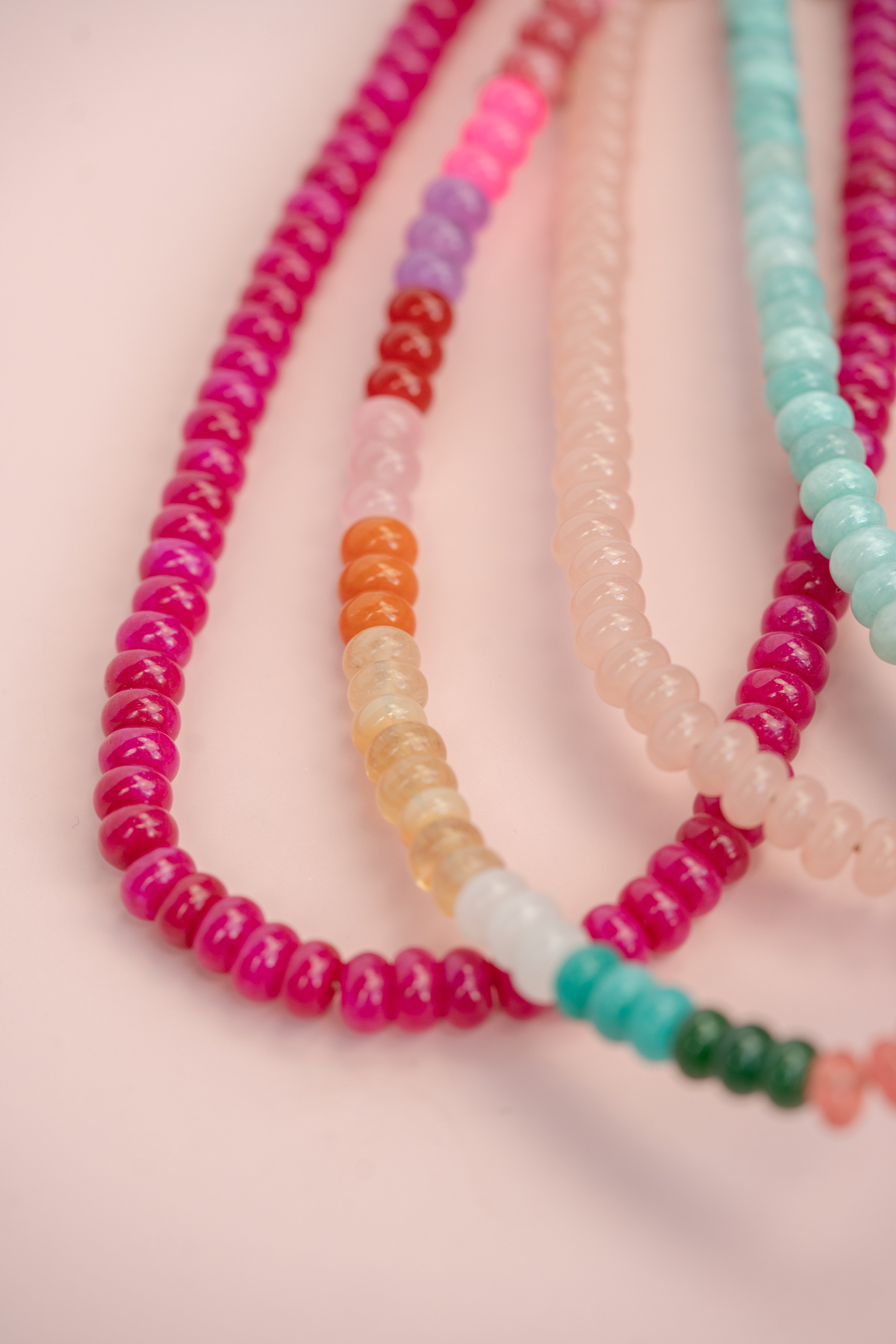 Magenta Gemstone Necklace