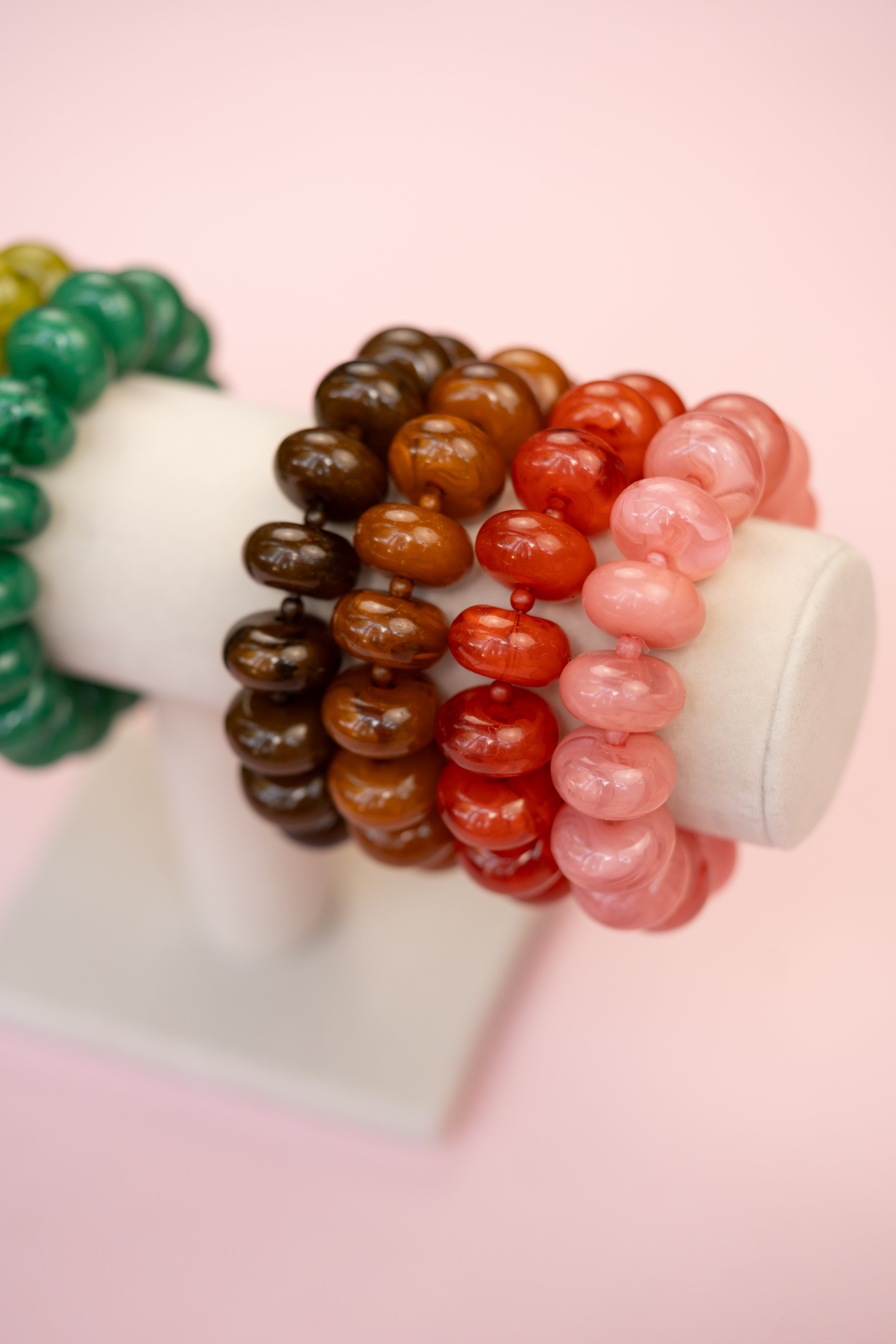 Red Chunky Acrylic Bead Bracelet