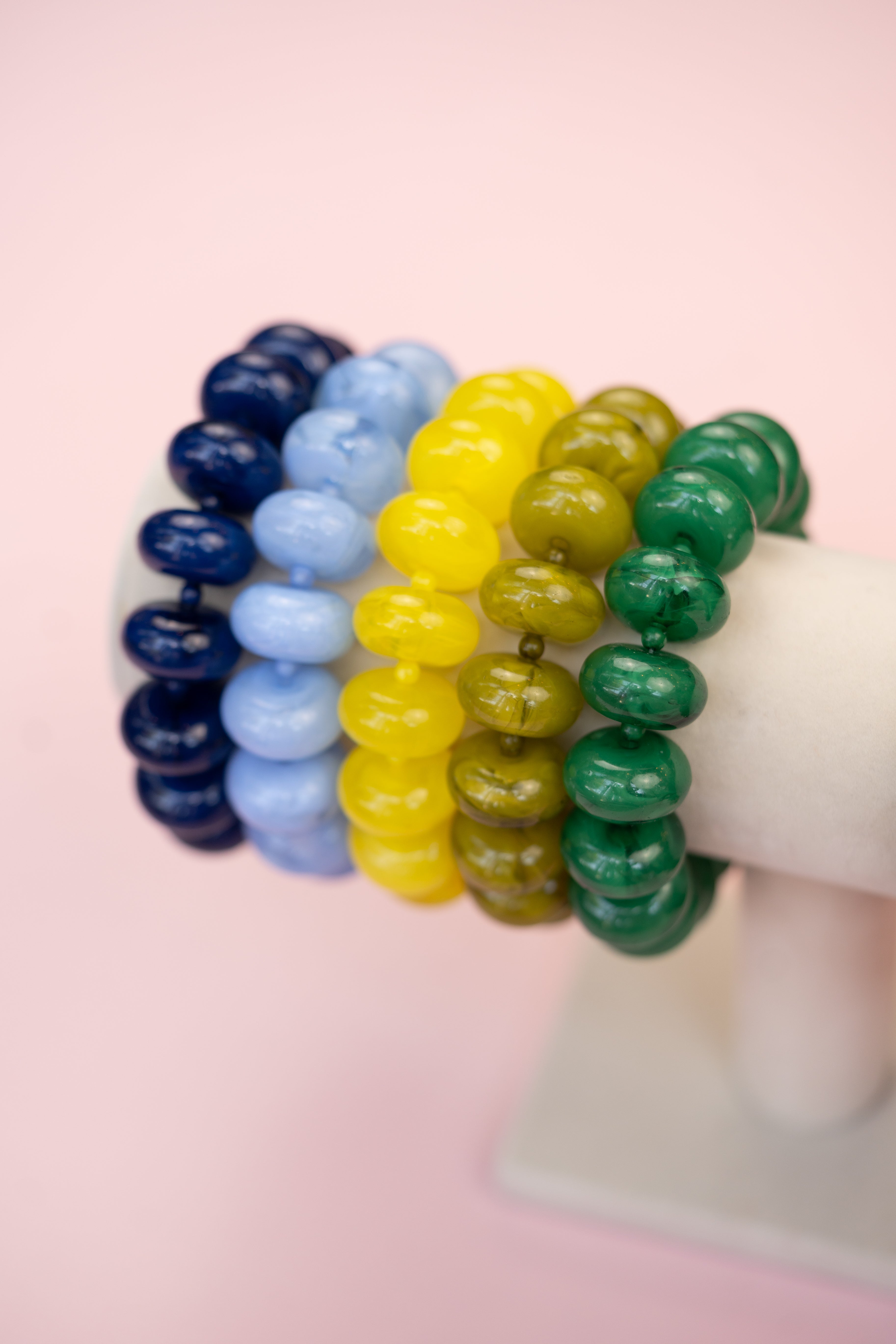 Green Chunky Acrylic Bead Bracelet