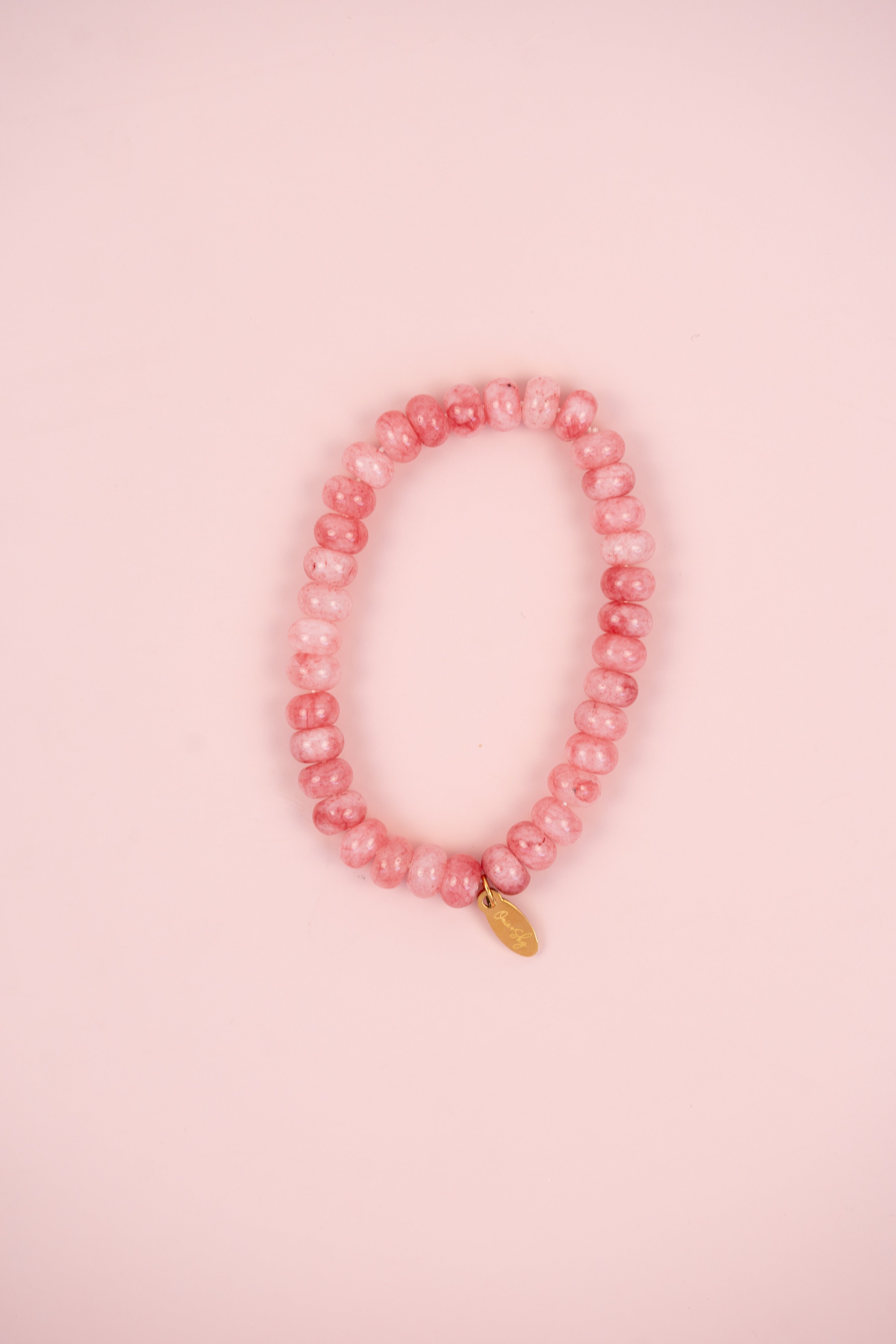 Pink Marble Gemstone Bracelet