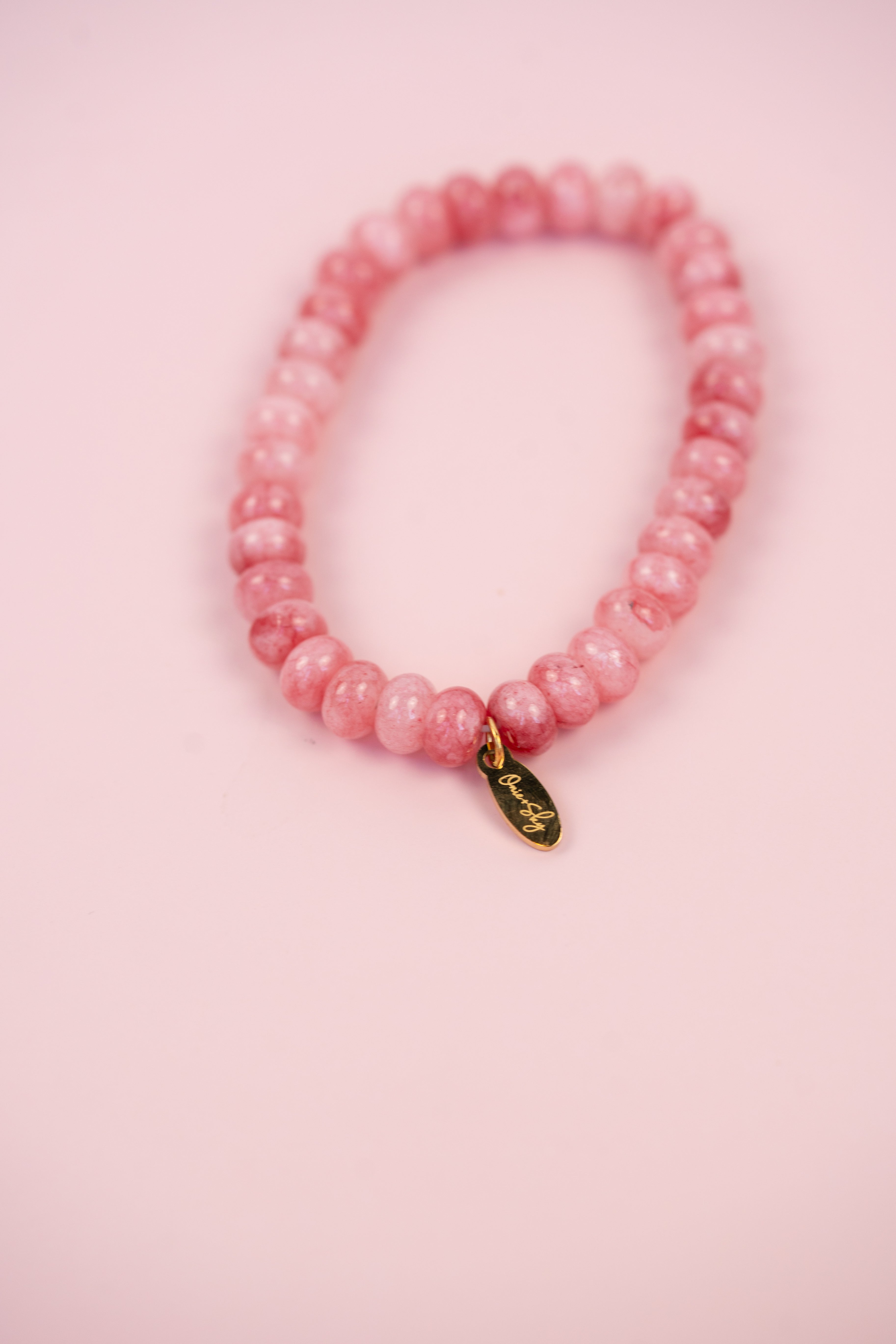 Pink Marble Gemstone Bracelet