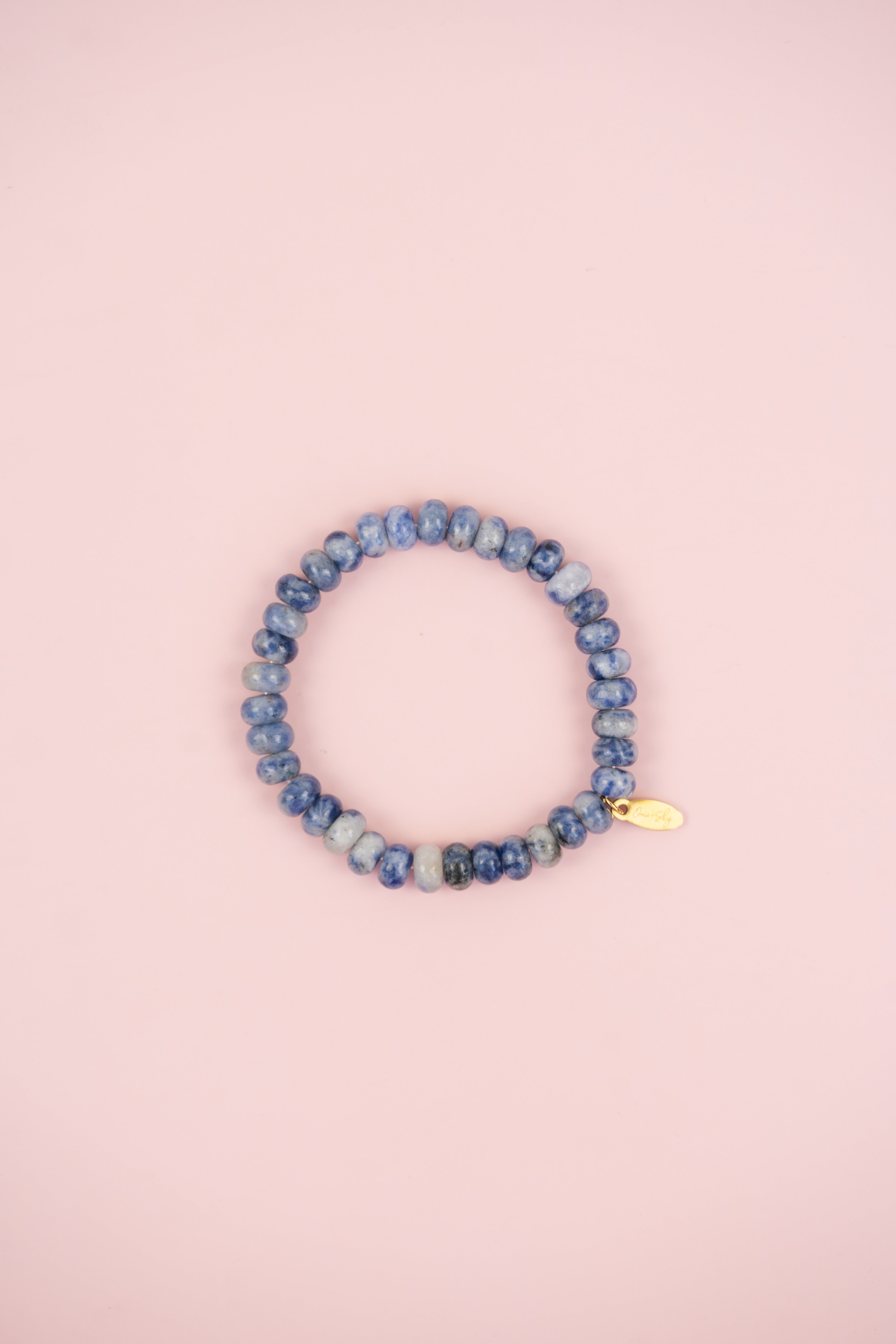 Blue Marble Gemstone Bracelet