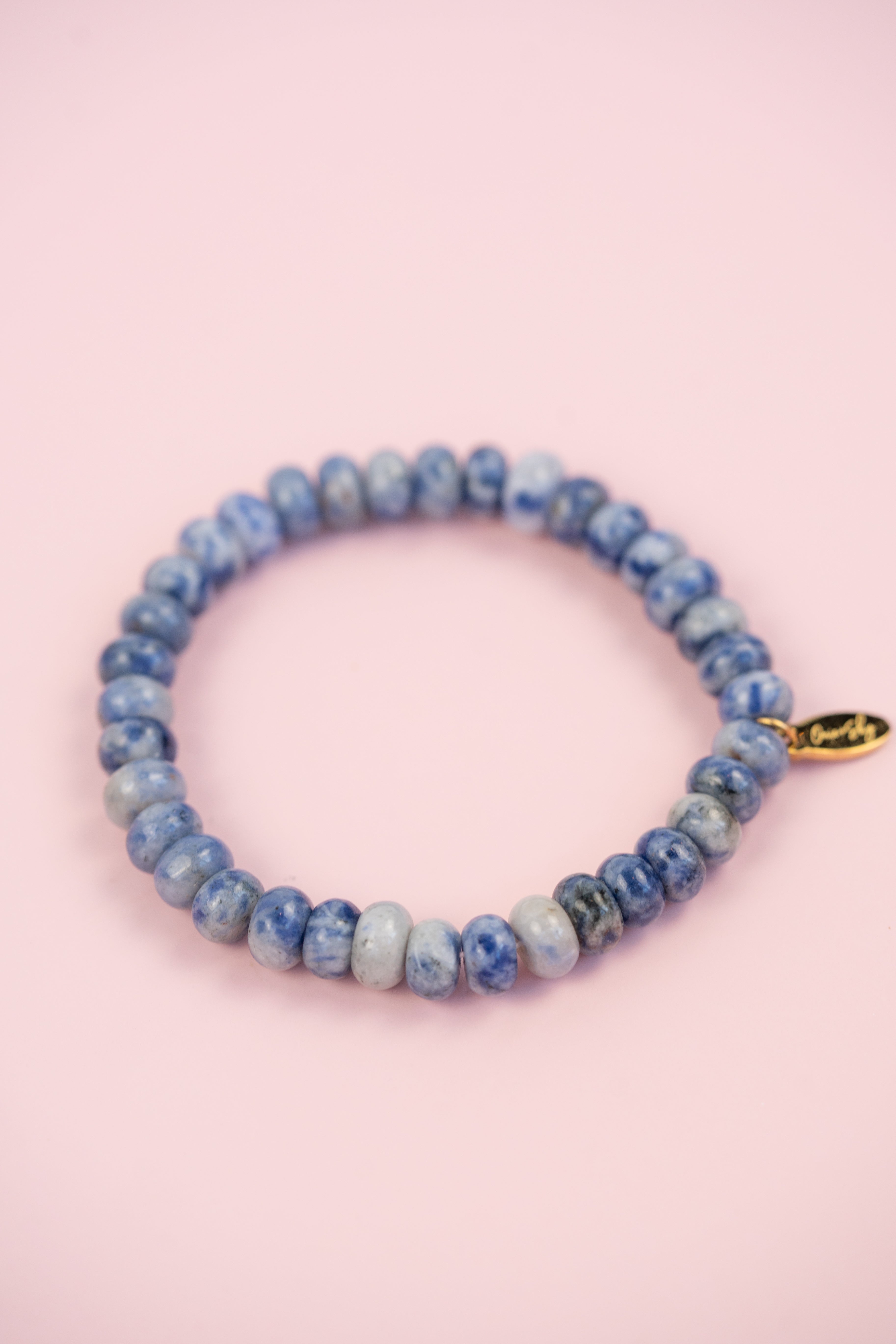 Blue Marble Gemstone Bracelet