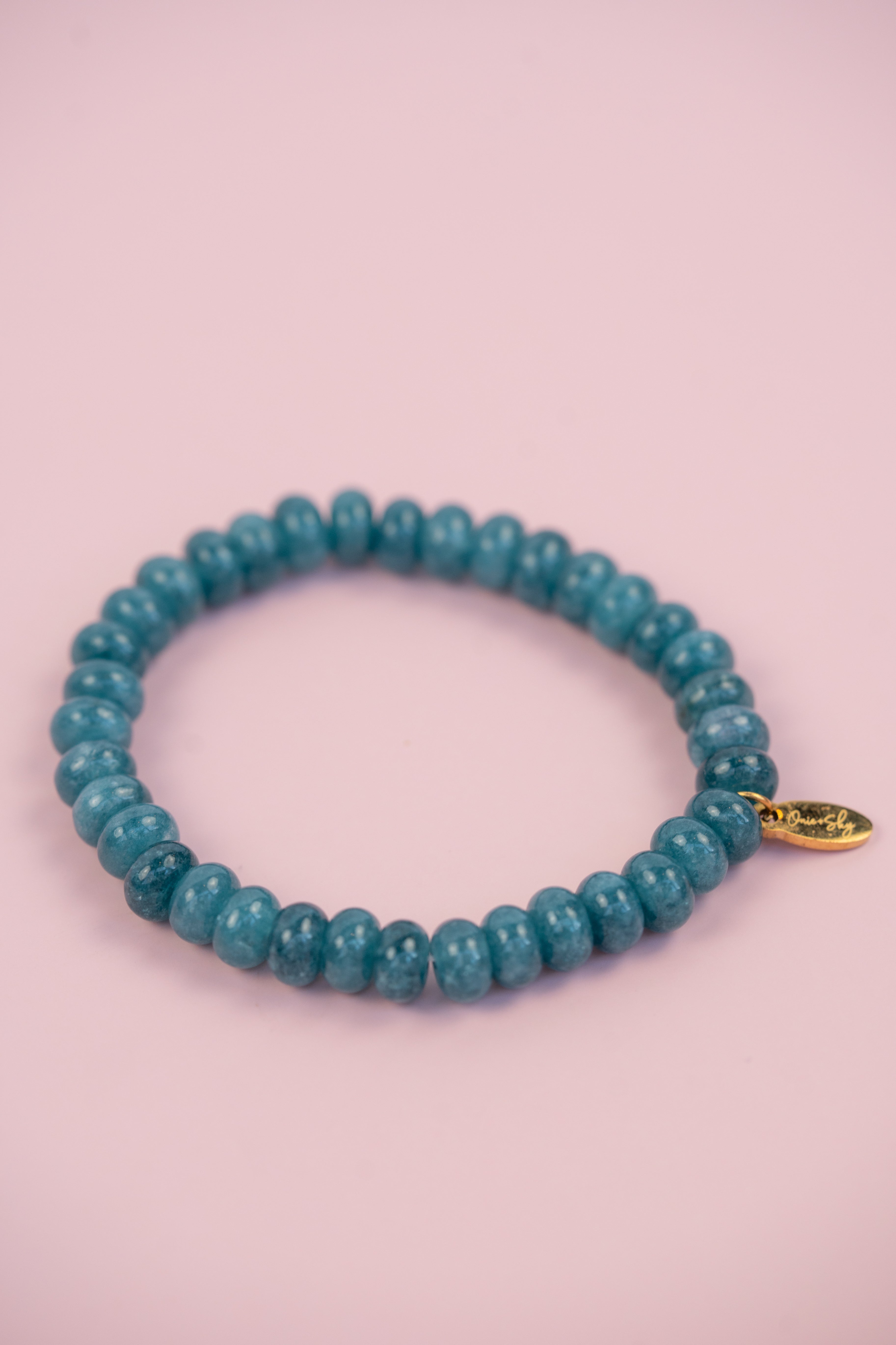 Dark Teal Gemstone Bracelet