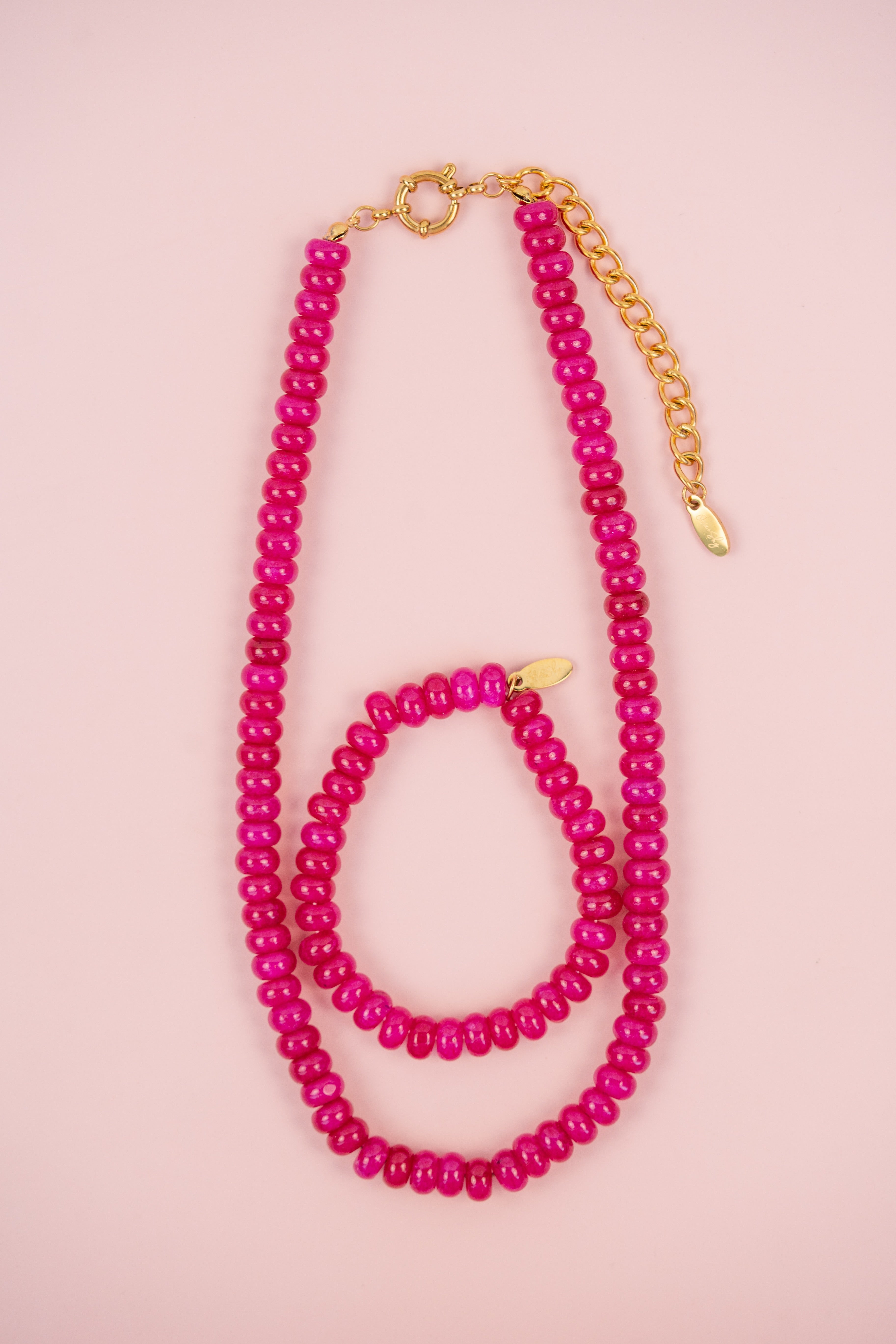Magenta Gemstone Necklace