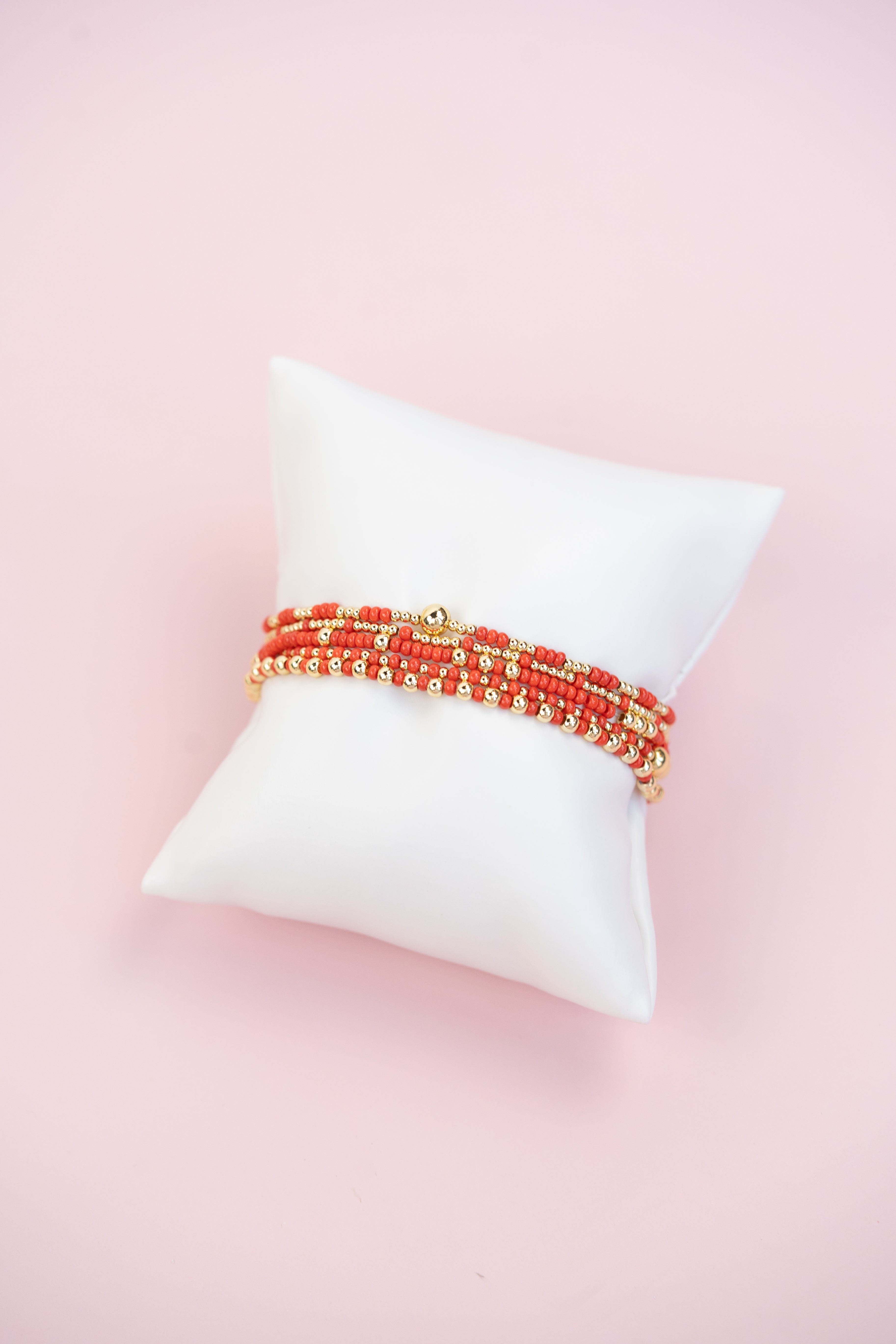 Red and Gold Beaded Set
