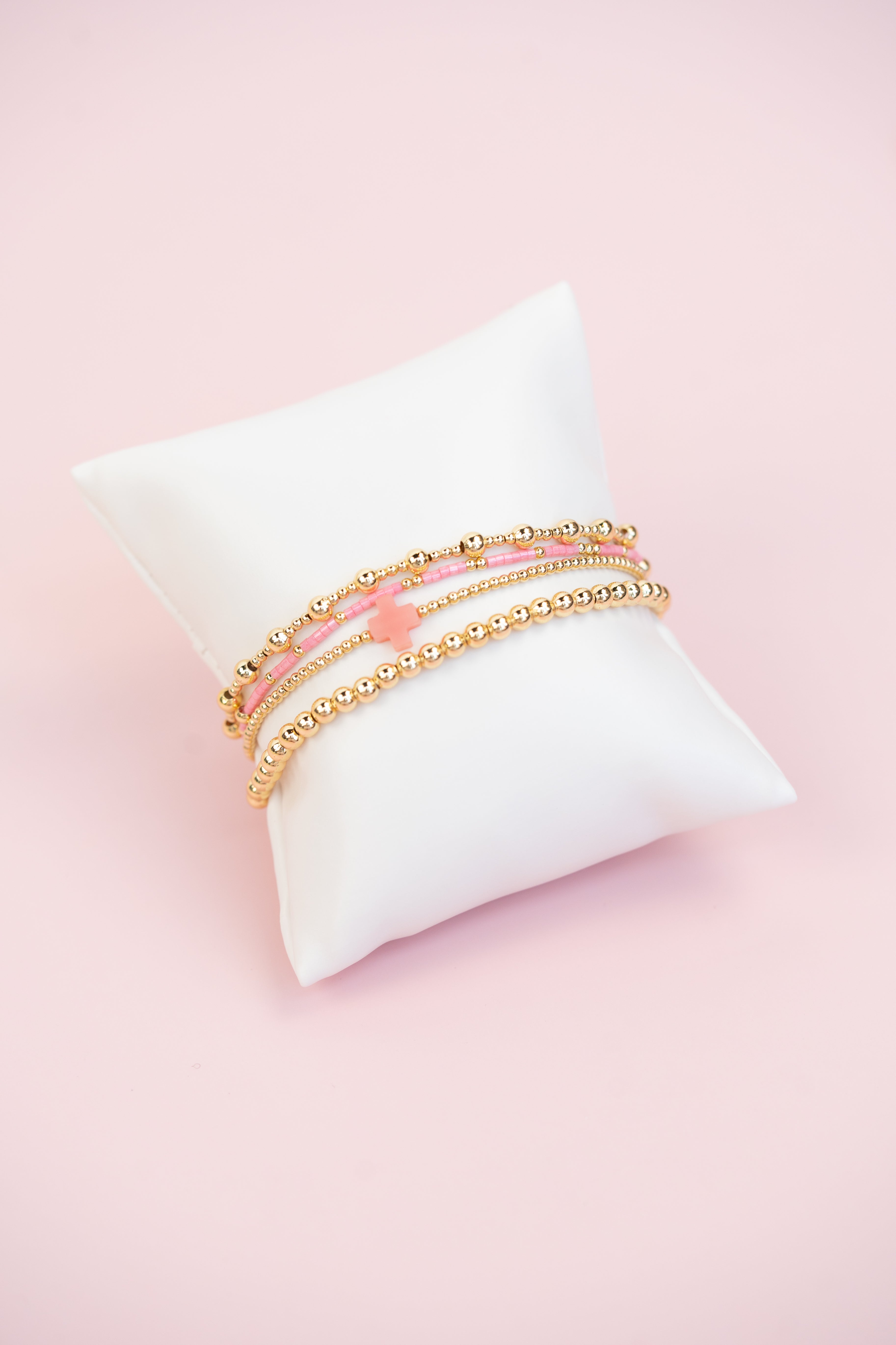 Pink and Gold Cross Set