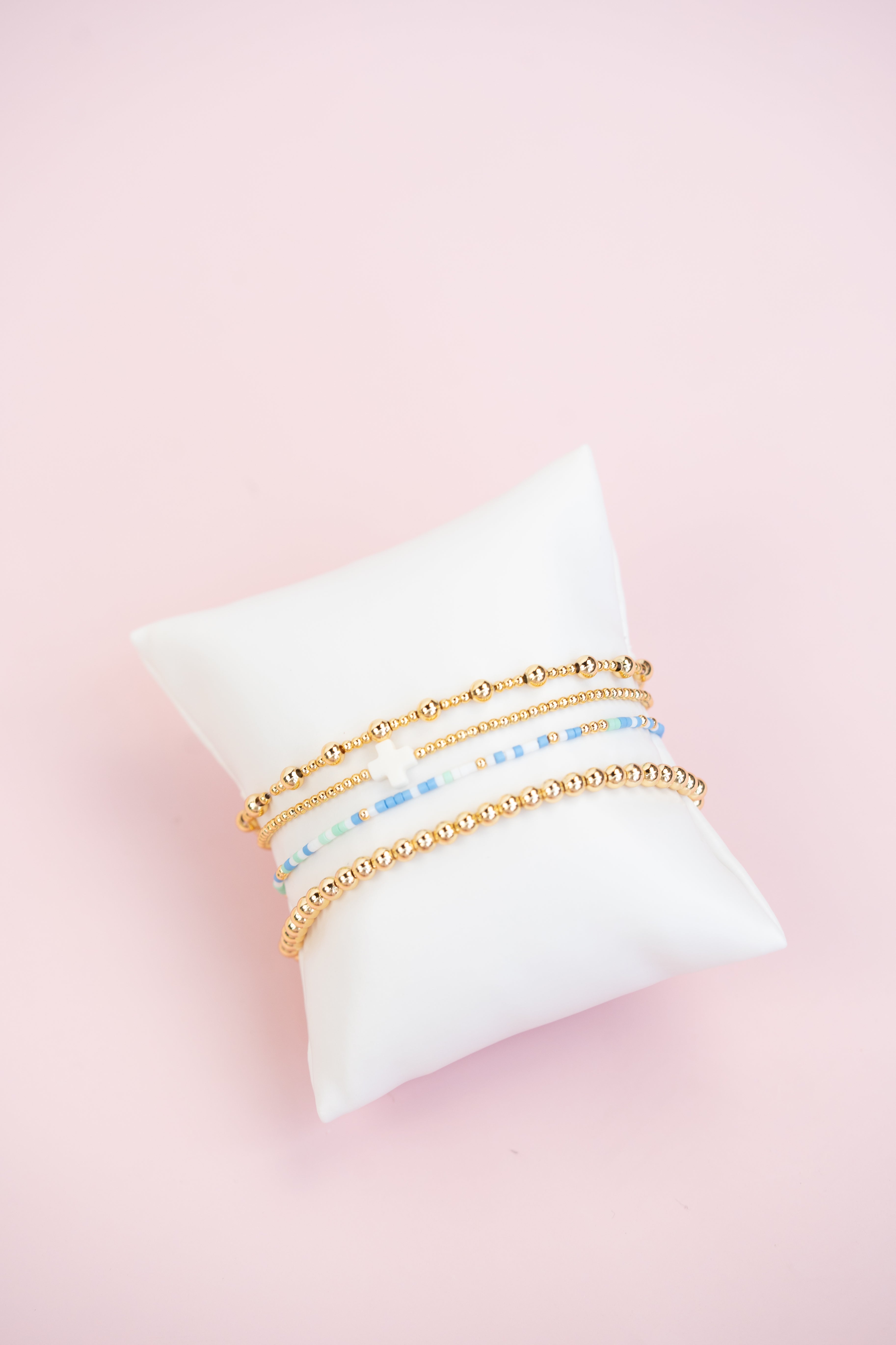 Blue/White and Gold Cross Set