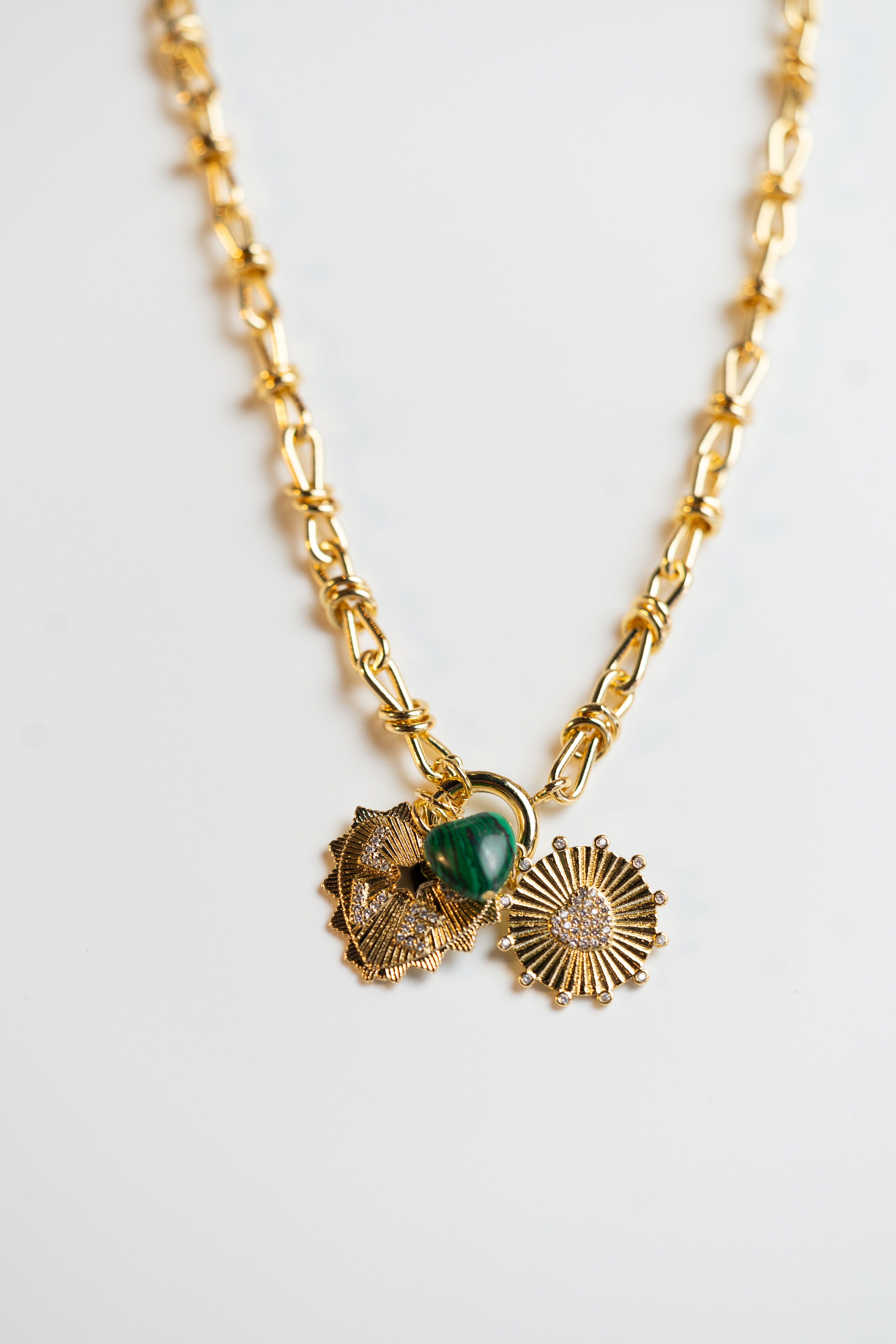 Emerald Love Charm Necklace